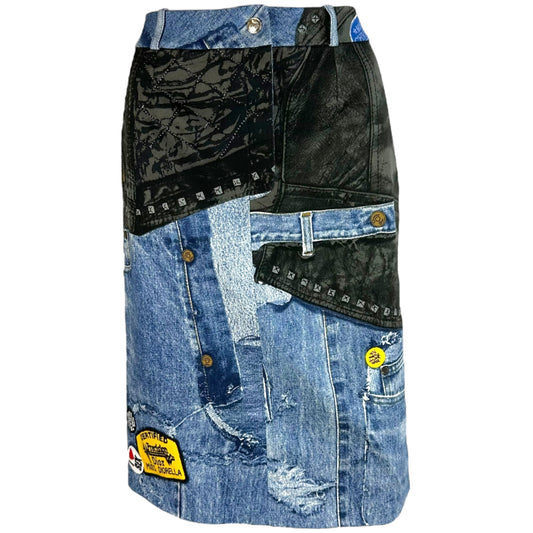 Christian Dior F/W 2001 'Denim' Speedway Midi Skirt