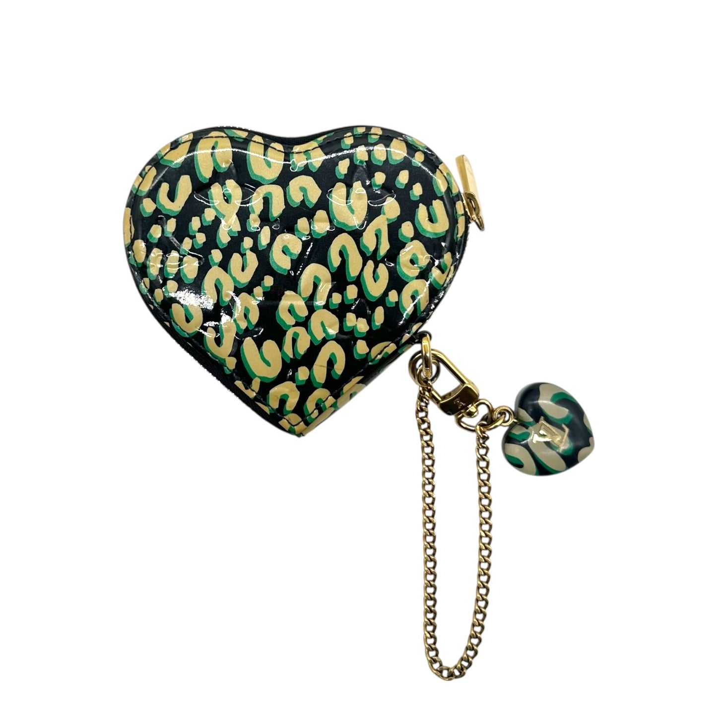 Louis Vuitton Leopard Print Vernis Heart Coin Purse