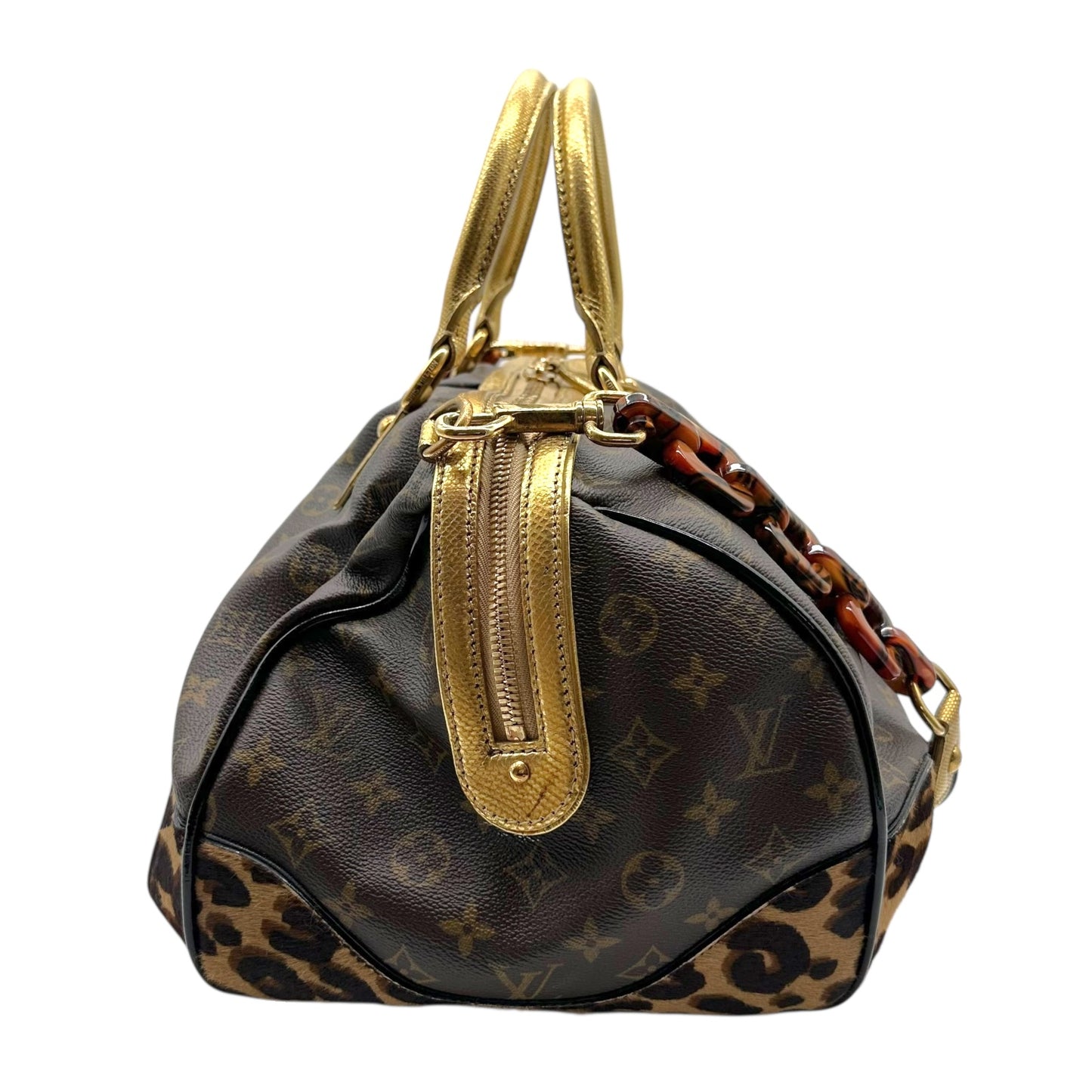 Louis Vuitton Monogram & Leopard Ponyhair Stephen 2-Way Bag