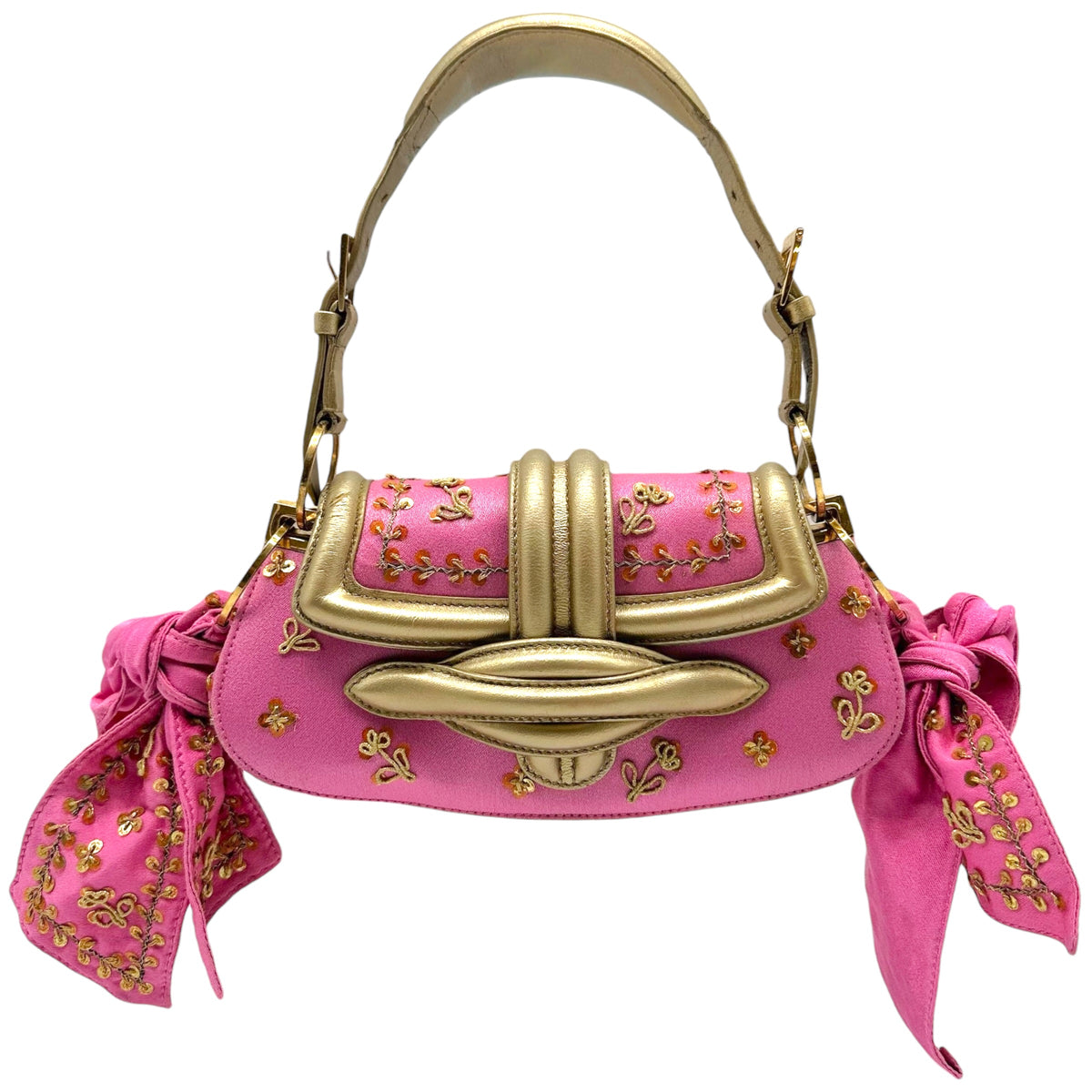 Christian Dior Mini Lip Bag Pink Gold Sequin