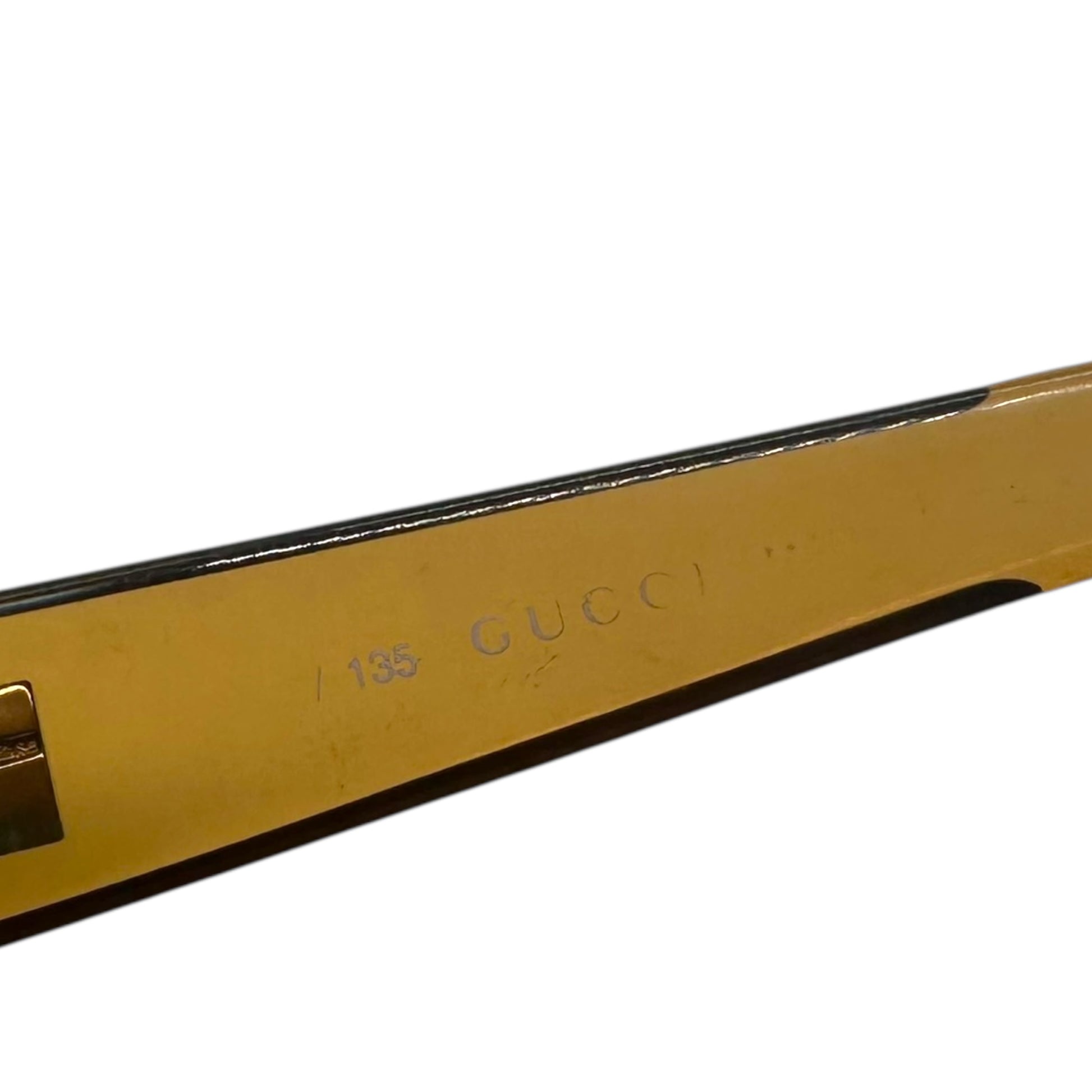 Gucci 90's Brown / Yellow Transparent Oval Sunglasses - Outfit Repeater