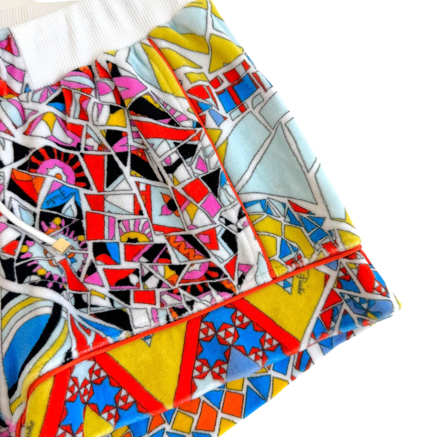 Emilio Pucci Multicolor Printed Velour Mini Shorts