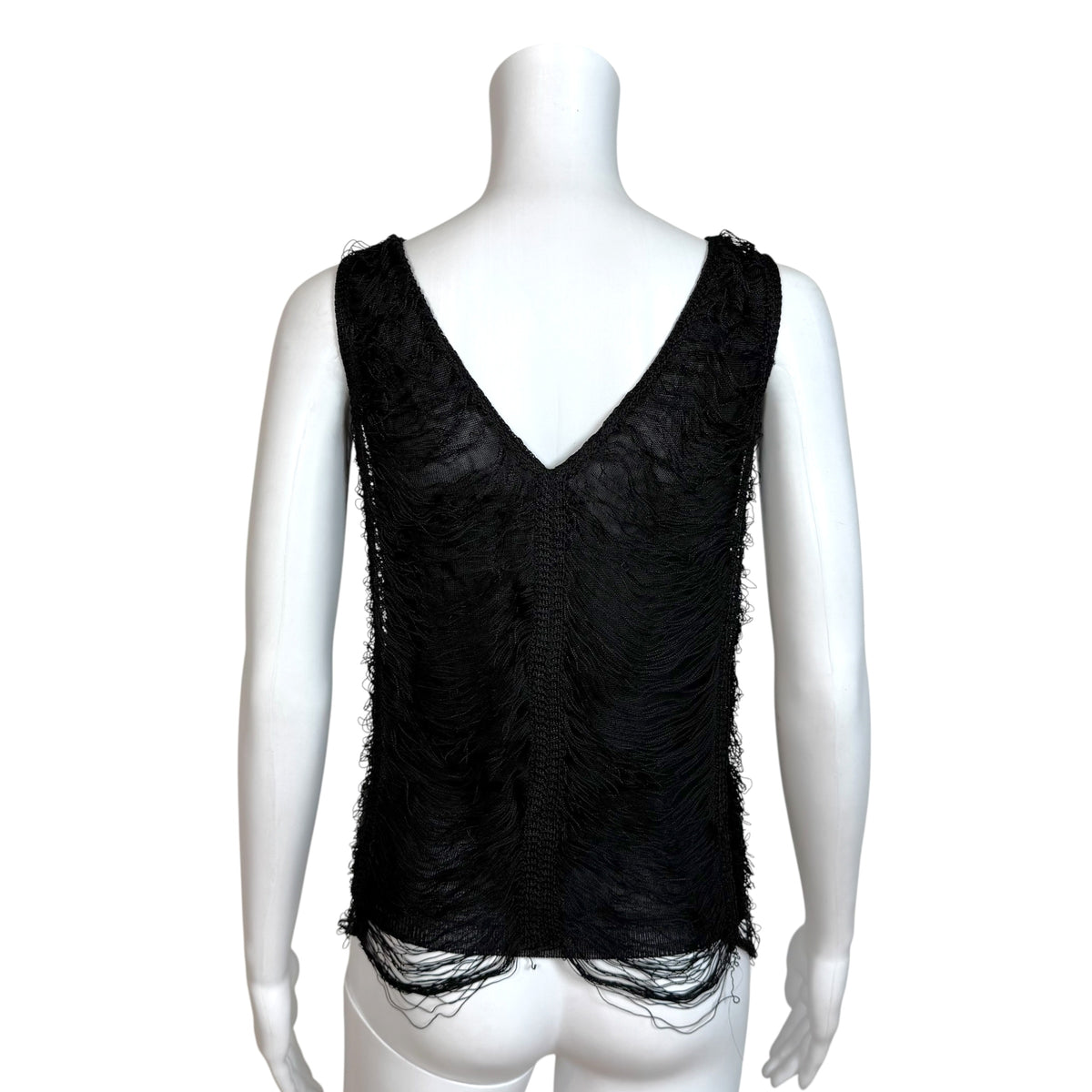 Jean Paul Gaultier Black Scalloped Fringe Top