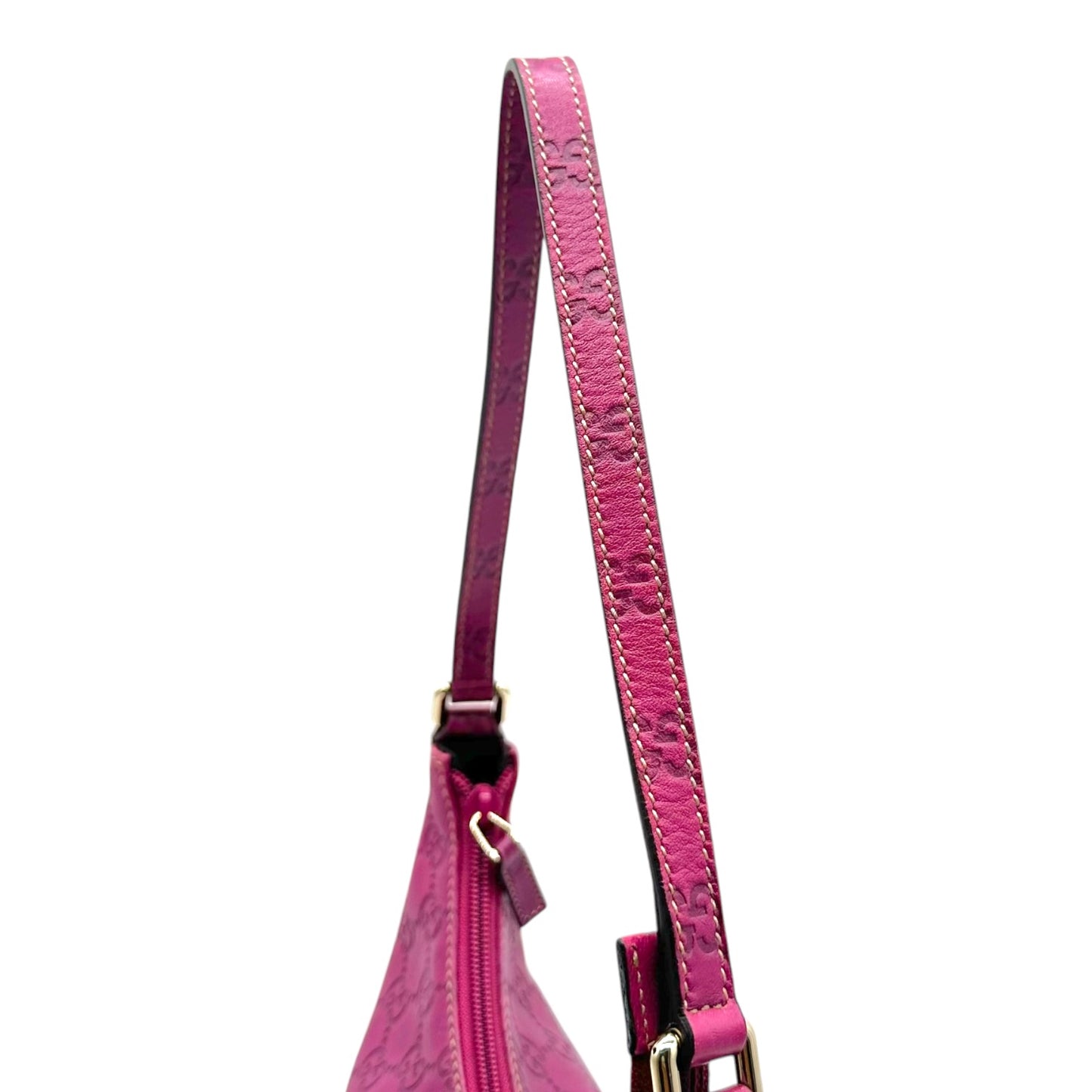 Gucci Shoulder Bag Plum Purple Guccissima Leather