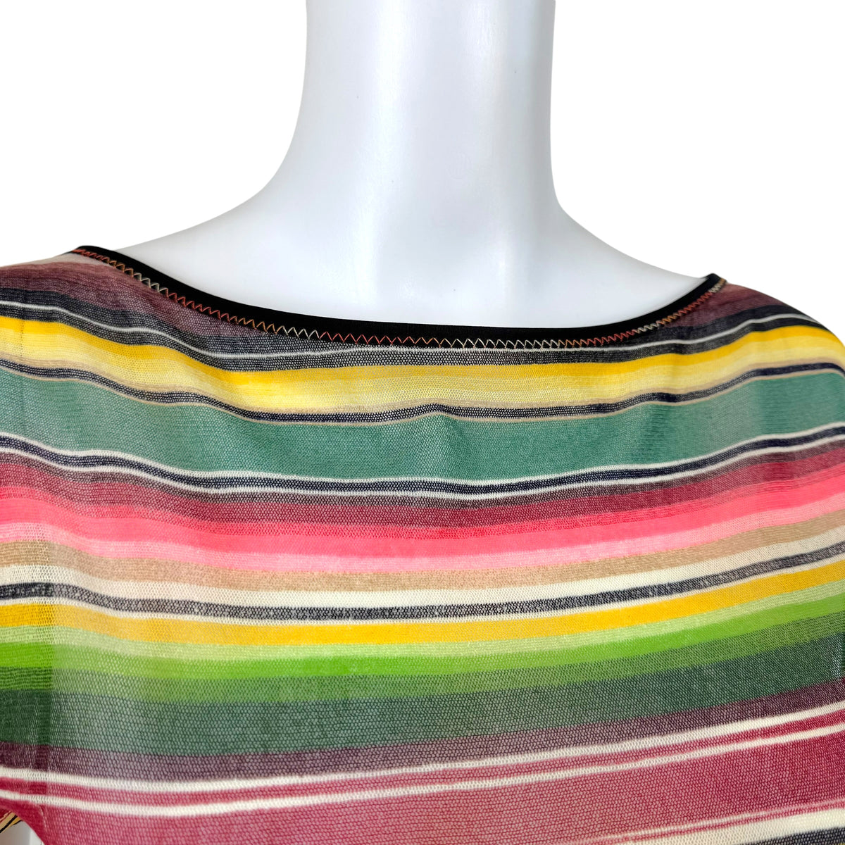 Jean Paul Gaultier Multicolor Navajo Print Mesh Top