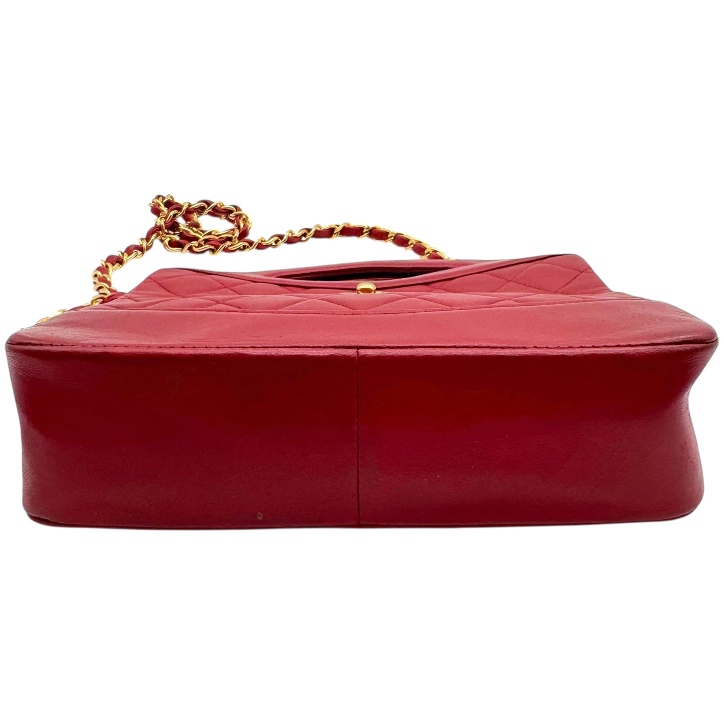 Chanel 90's Red & Gold Matelasse Leather Mini 31 2-Way Tote - Outfit Repeater