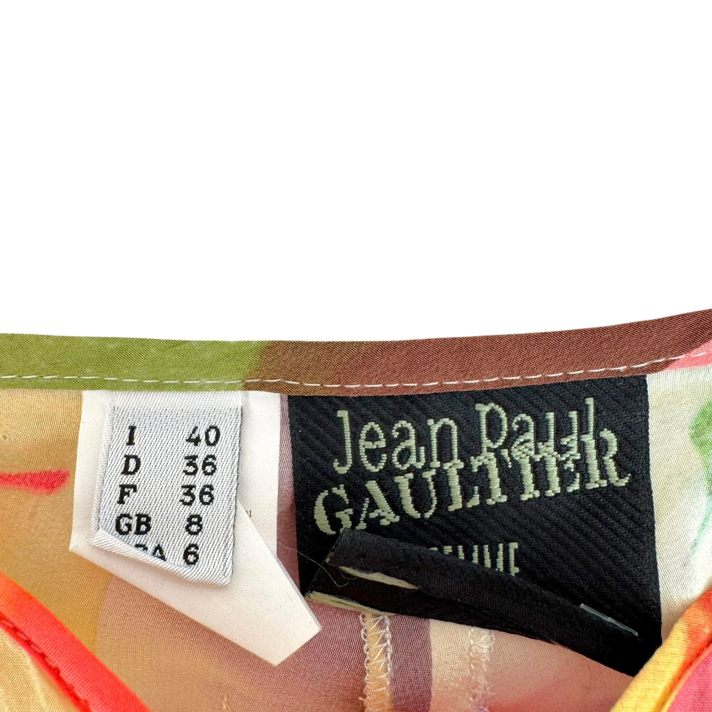 Jean Paul Gaultier S/S 2001 Multicolor Floral Silk Wide-Leg Pants