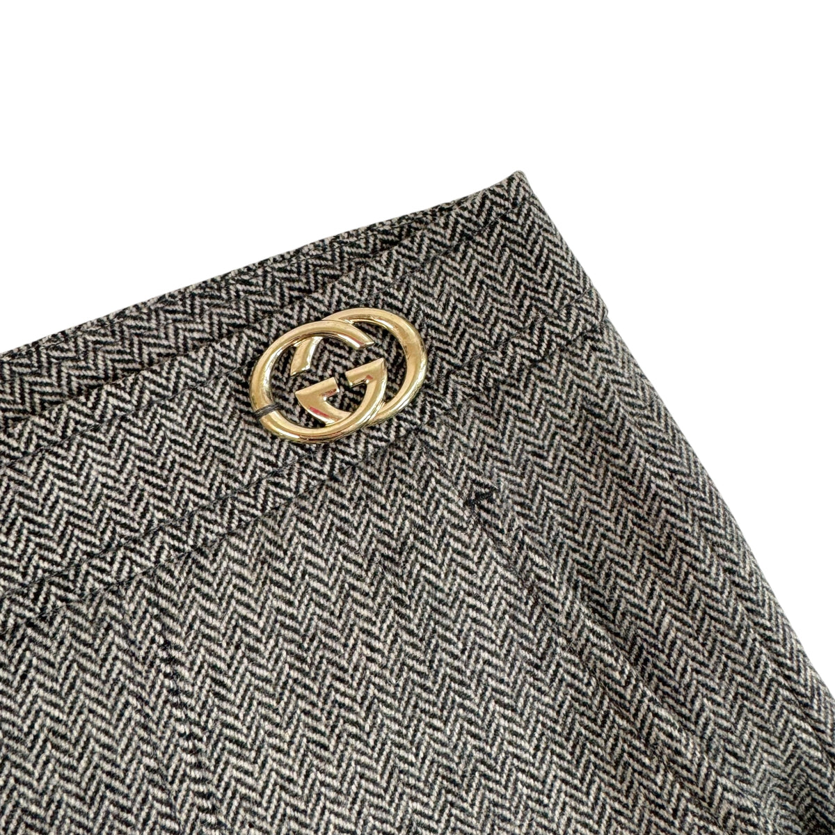 Gucci Herringbone Vest Cropped Gaucho Trousers Set