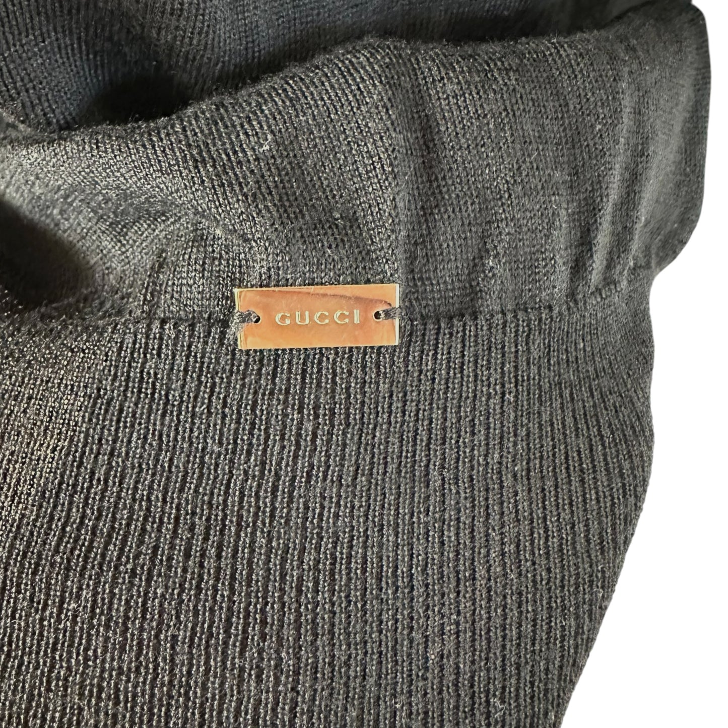 Gucci Black Cashmere & Wool Knit Dolman Sleeve Tunic Top