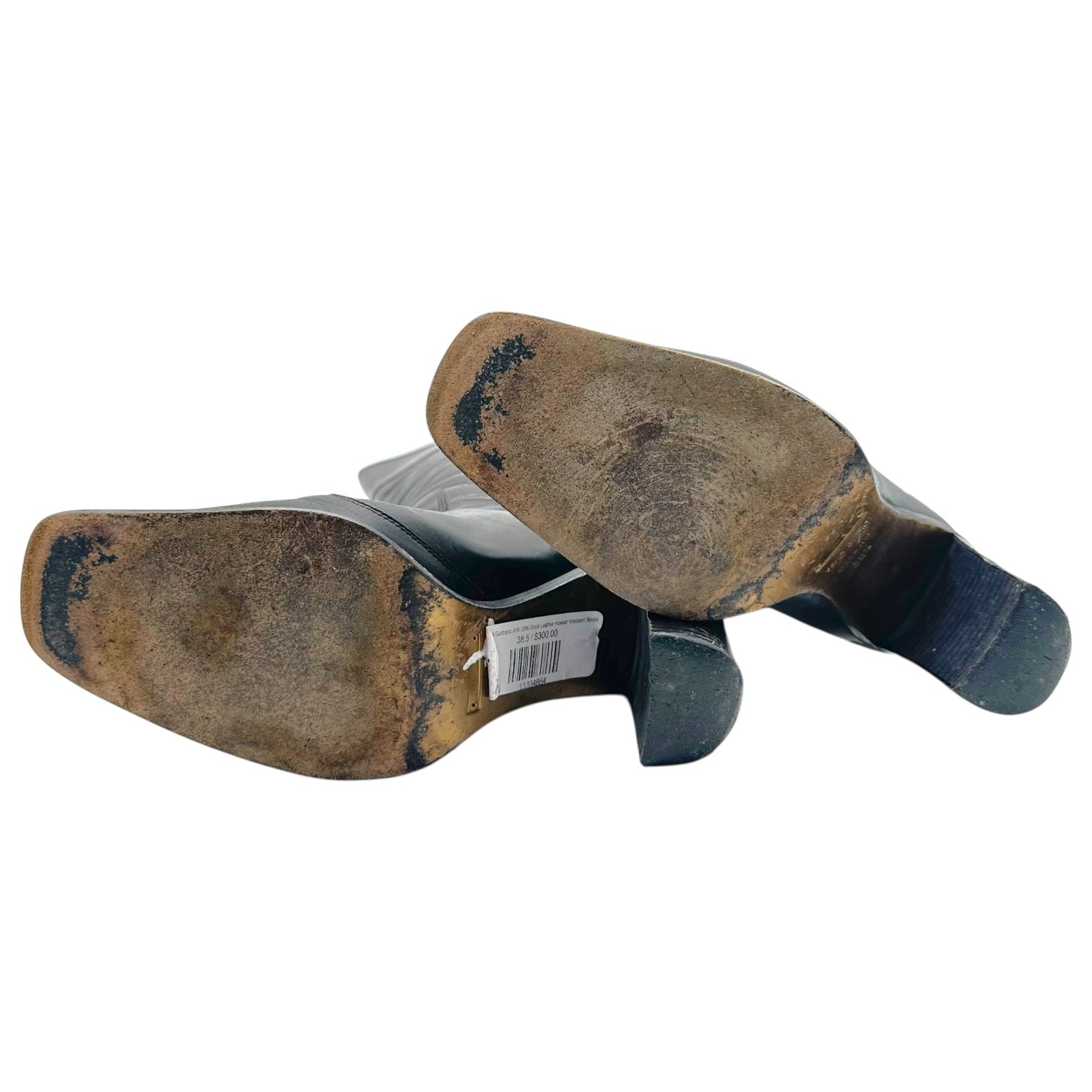 Dolce & Gabbana A/W 2006 Black Leather Heeled 'Western' Boots - Outfit Repeater