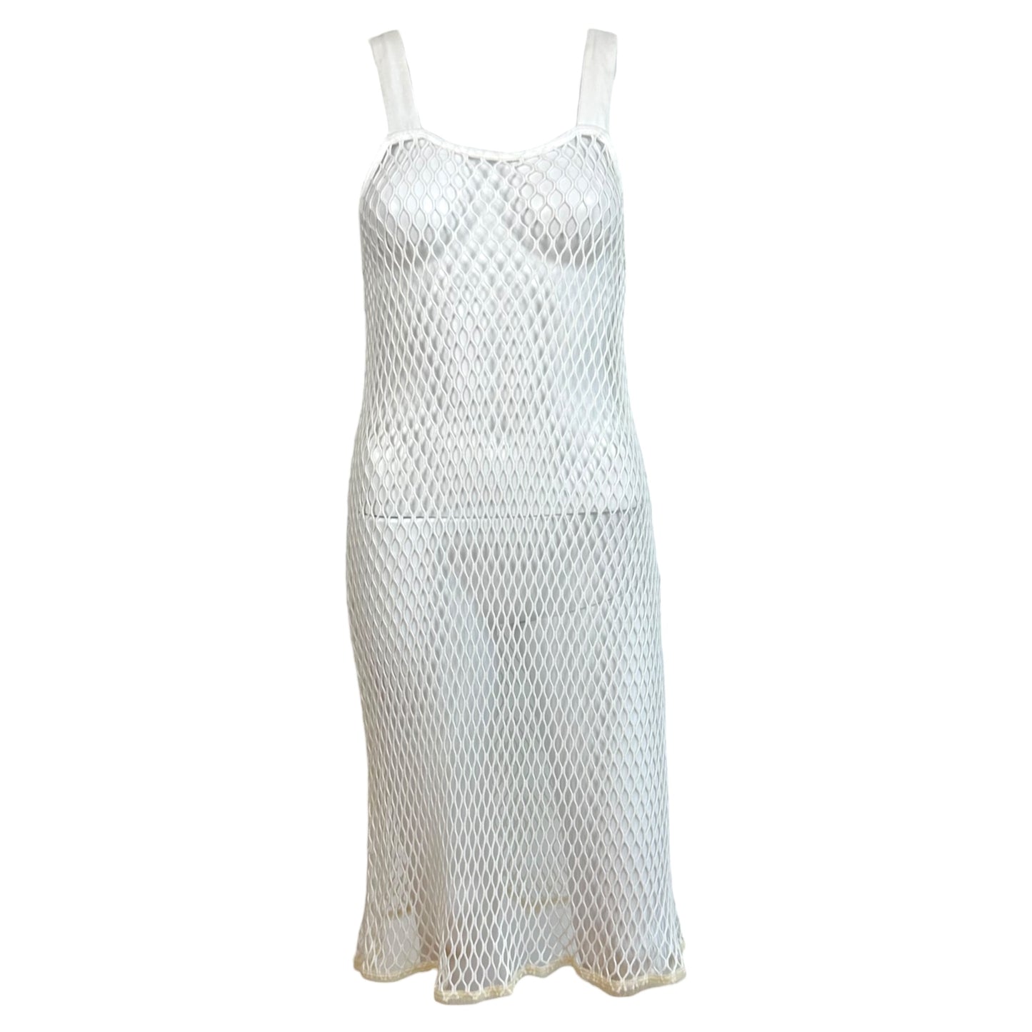 Jean Paul Gaultier S/S 2001 White Fishnet Midi Dress
