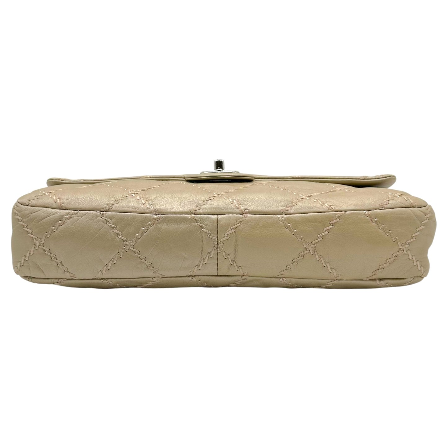 Chanel Gold & Silver Matelasse East-West Flap Bag 2011