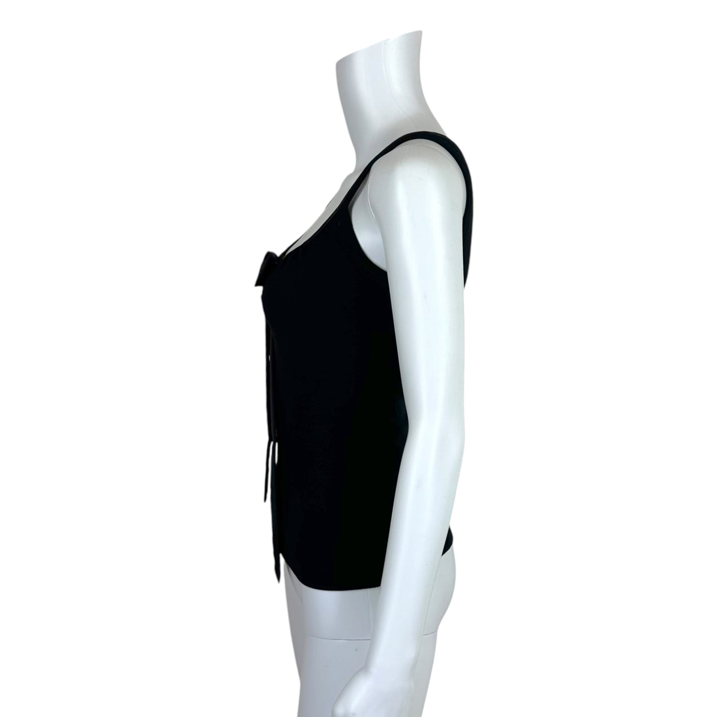 Dolce & Gabbana Black Oversized Bow Knit Tank Top