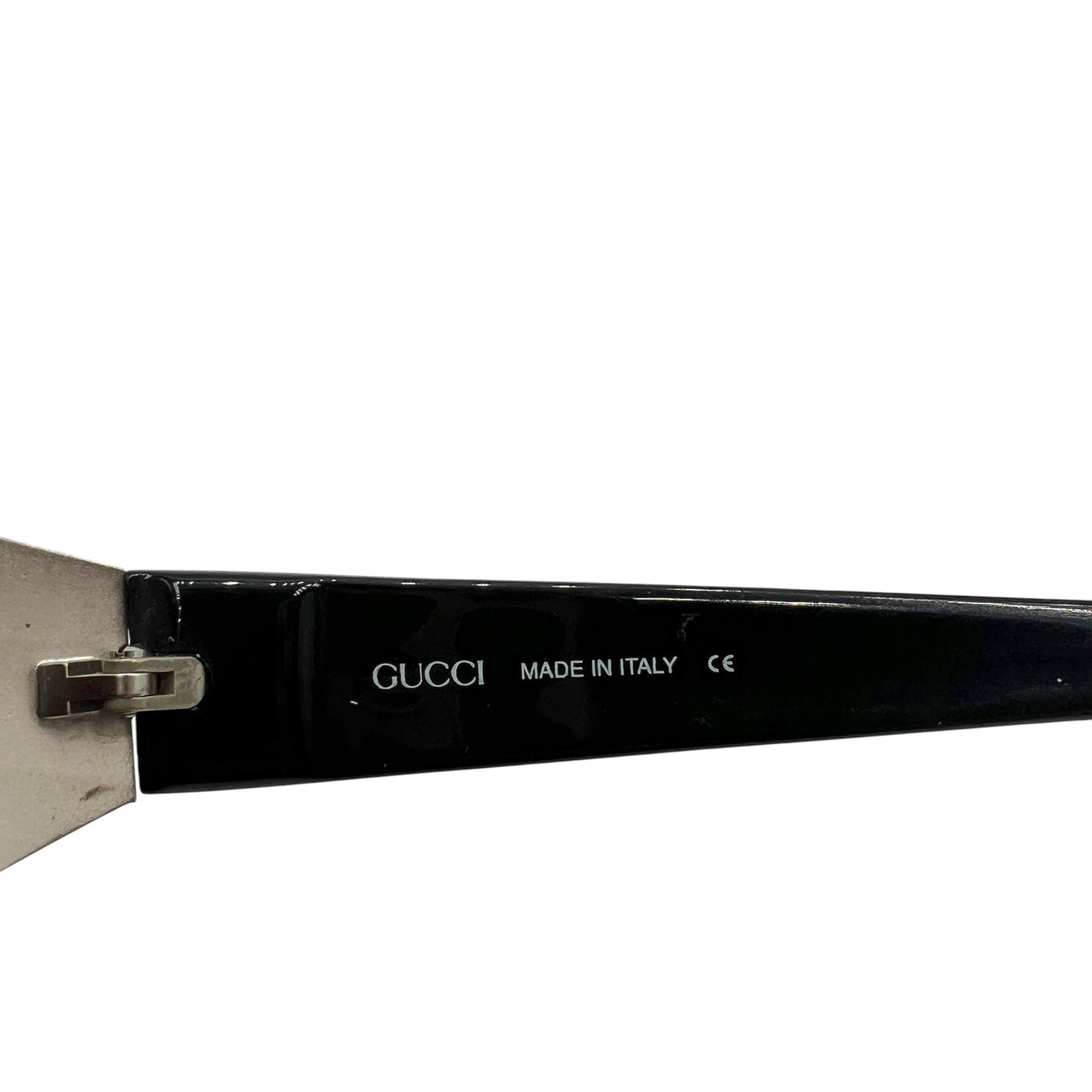 Gucci by Tom Ford Silver & Black GG2381 Oval Aviator Sunglasses