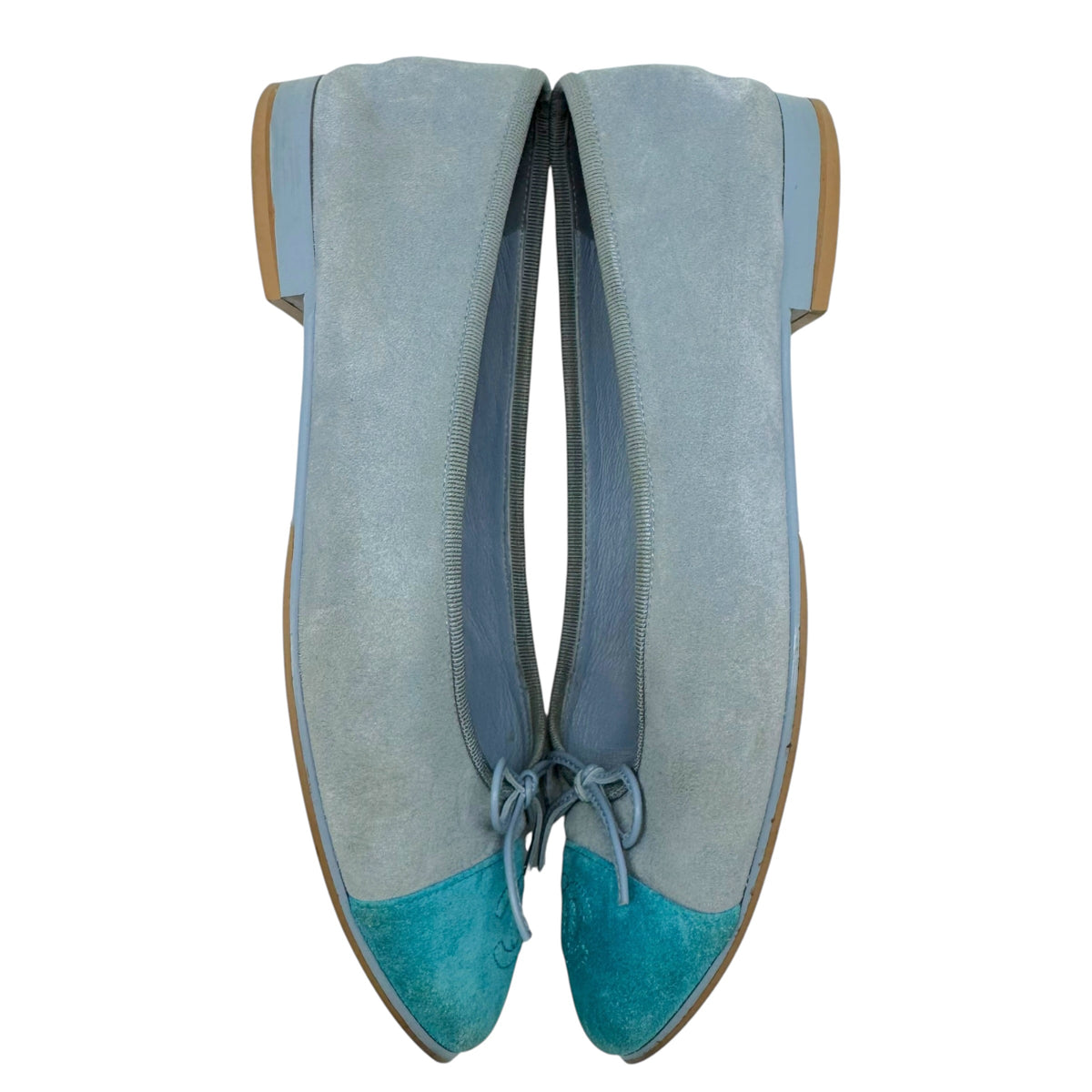 Chanel 2024 Two-Tone Blue Suede Flats