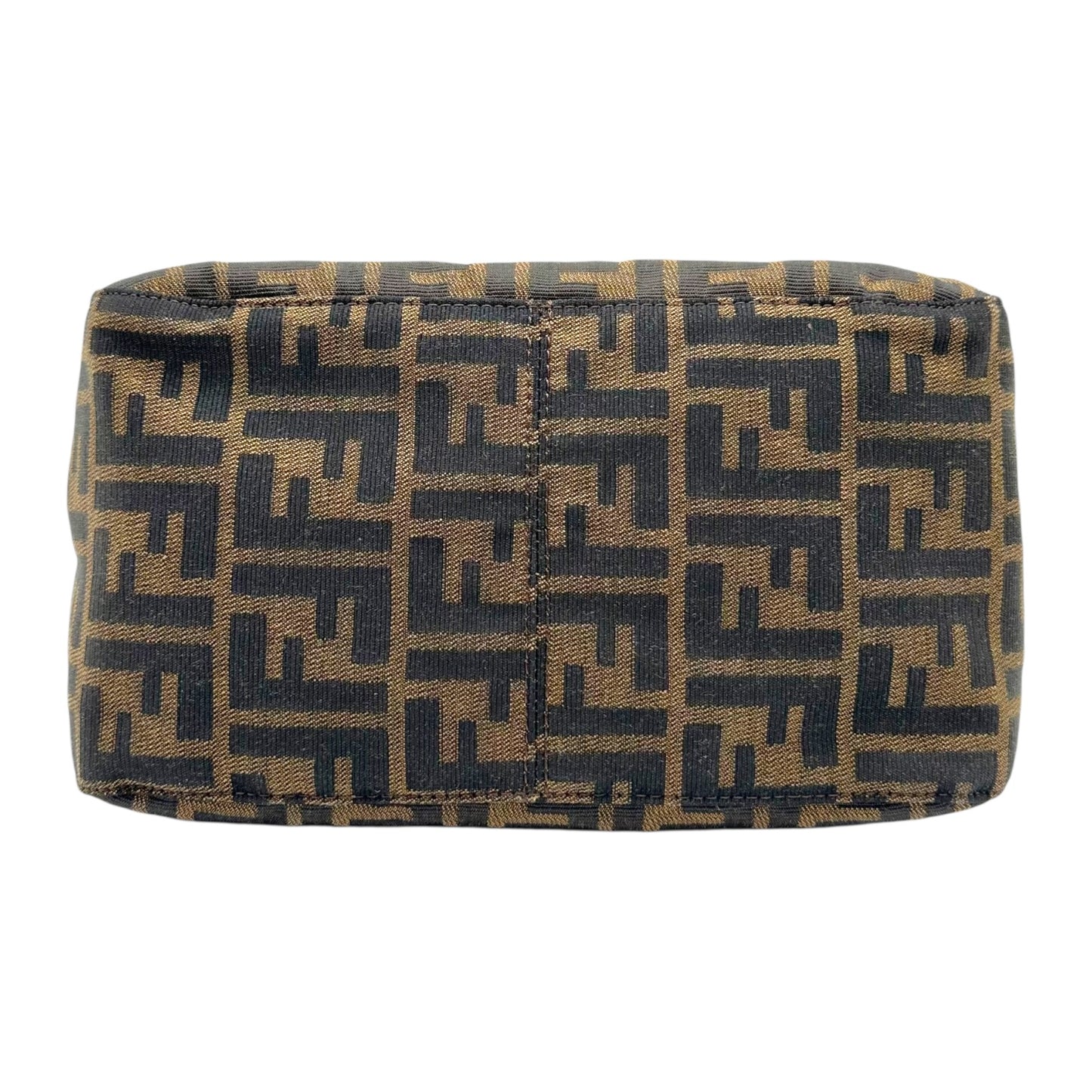 Fendi Brown Zucca Monogram Square Baguette Bag