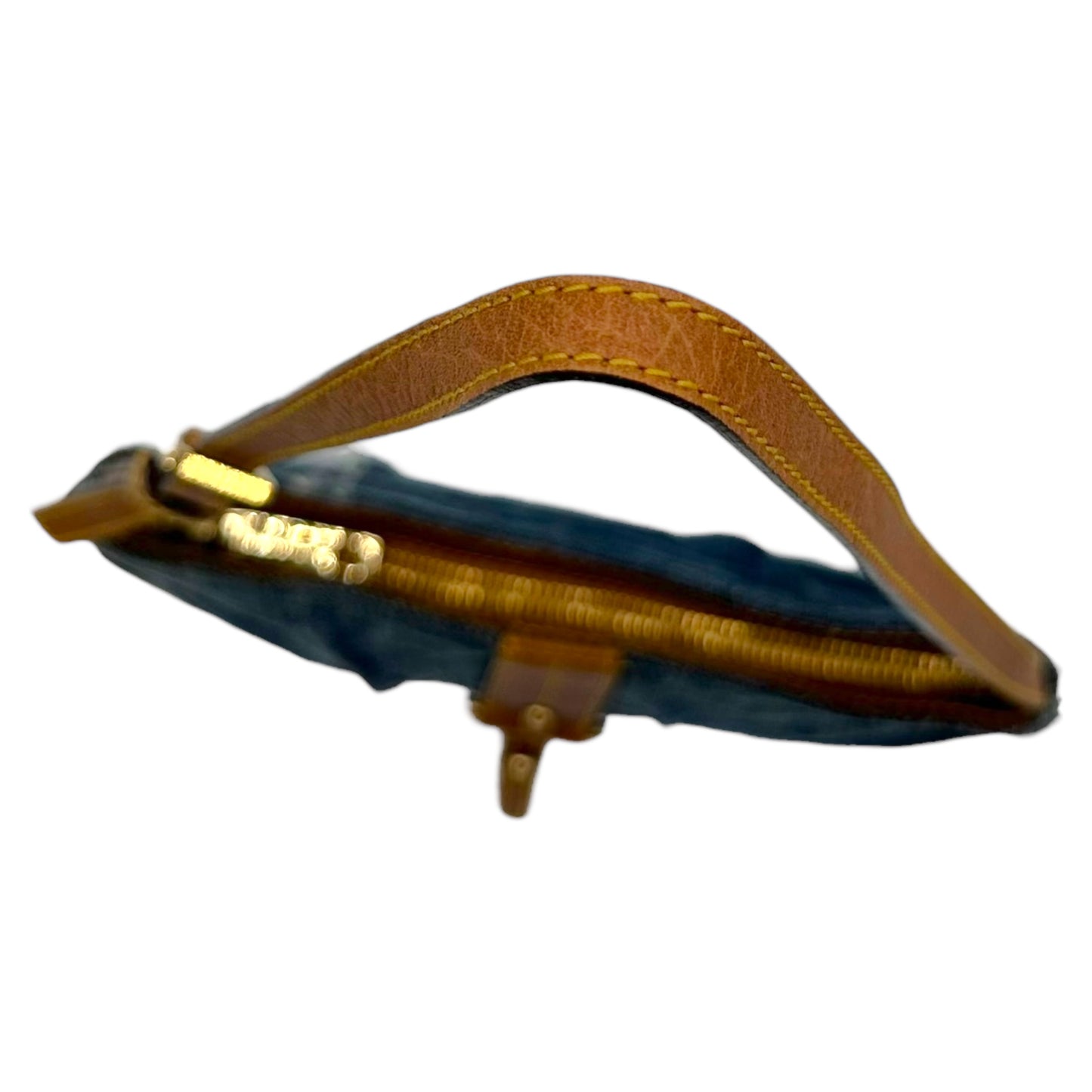 Dolce & Gabbana Distressed Denim & Brown Leather Mini Shoulder Bag