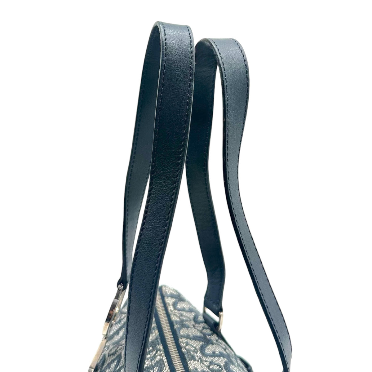 Christian Dior Shoulder Bag Navy Blue Trotter Monogram
