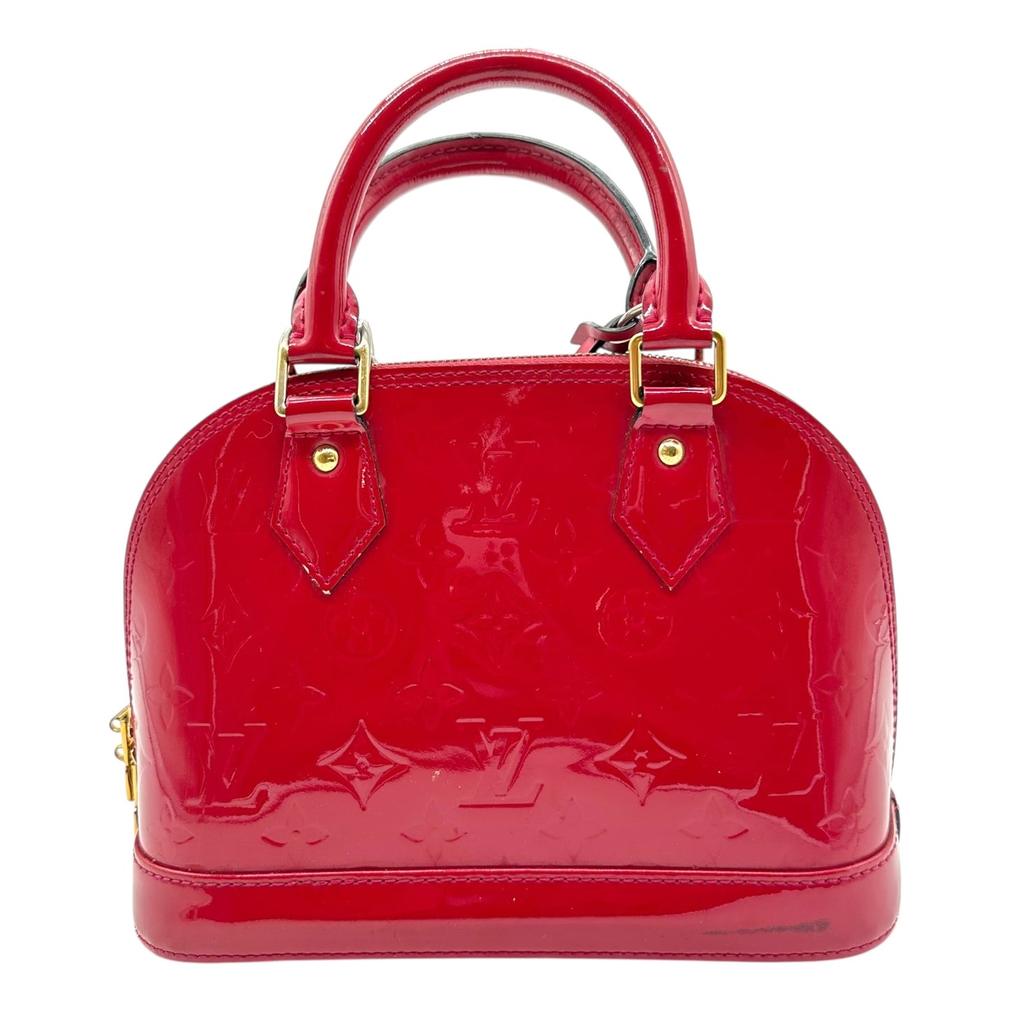 Louis Vuitton Red Vernis Alma BB 2-Way Bag
