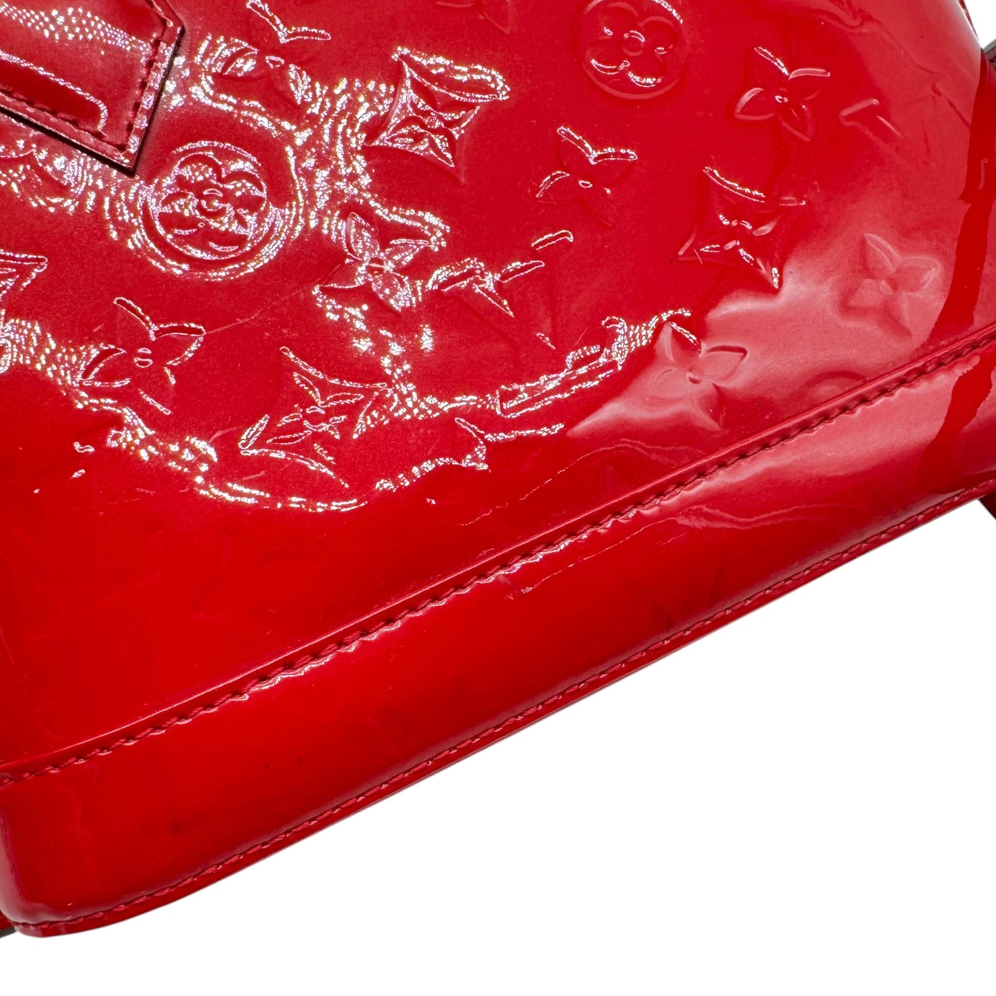 Louis Vuitton Red Patent Vernis Monogram Alma BB 2-Way Bag