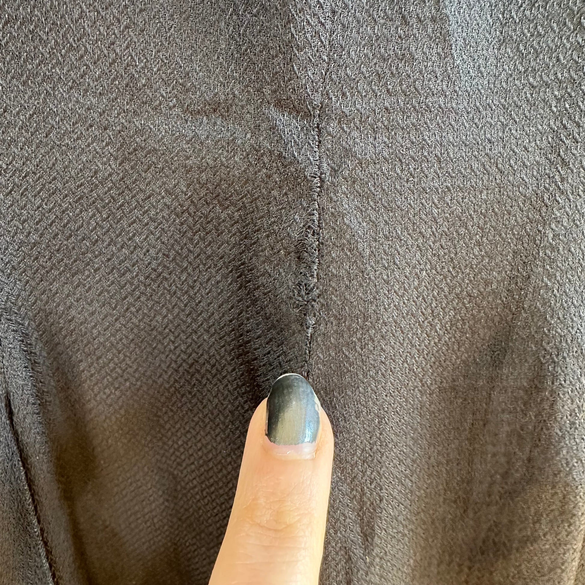 Chanel Black Silk Asymmetrical Hem Midi Skirt