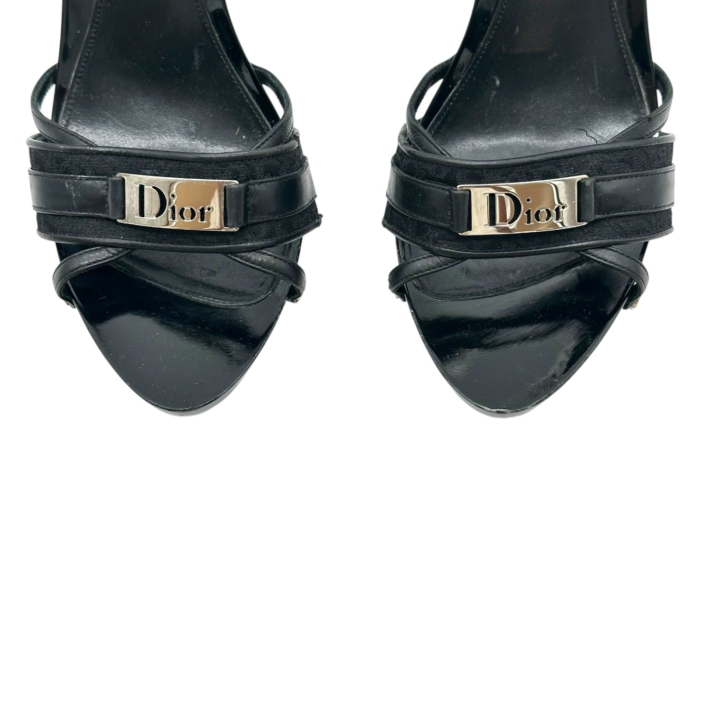 Christian Dior Black Studded Street Chic Mule Heels