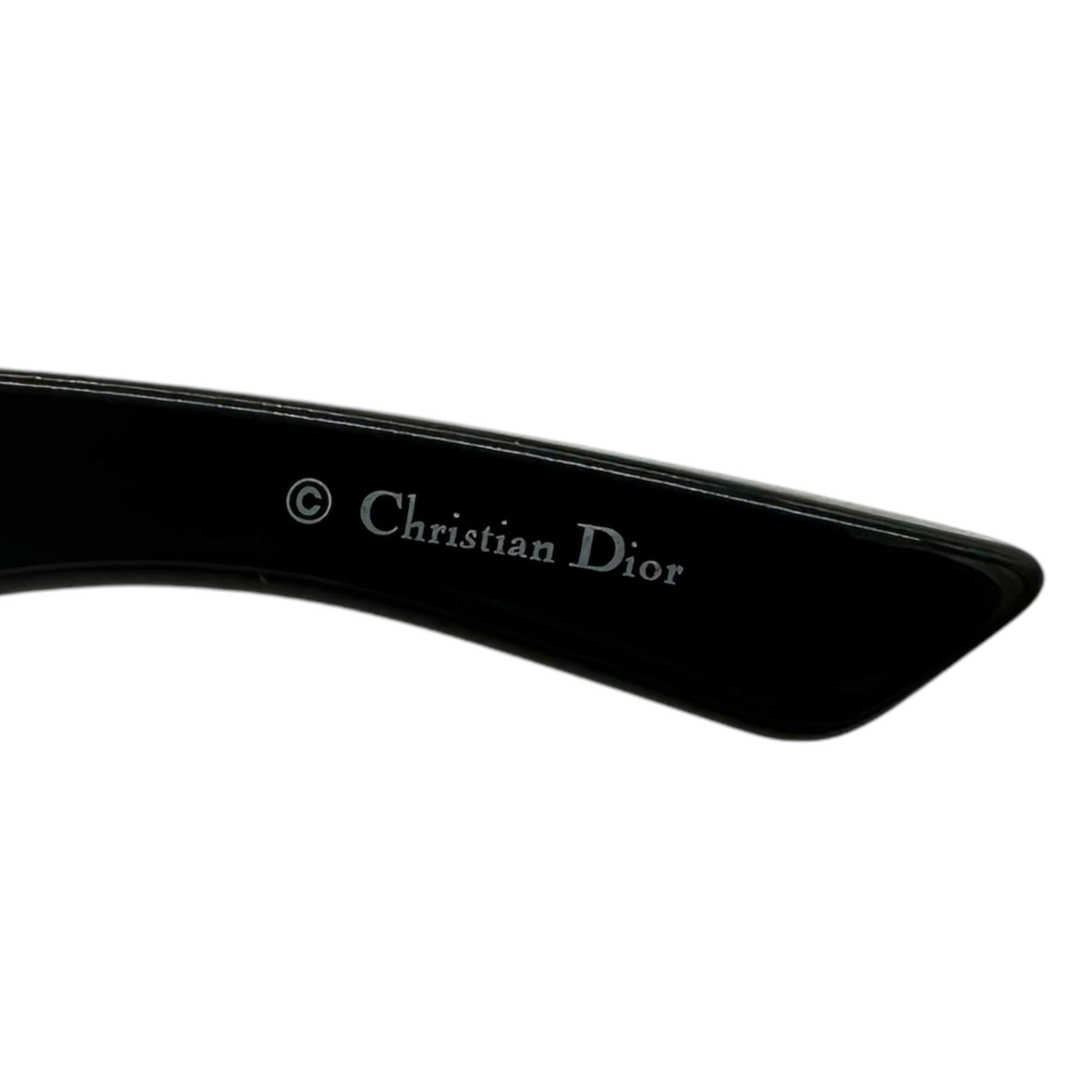 Christian Dior Cherrytree Black & Silver Shield Sunglasses - Outfit Repeater