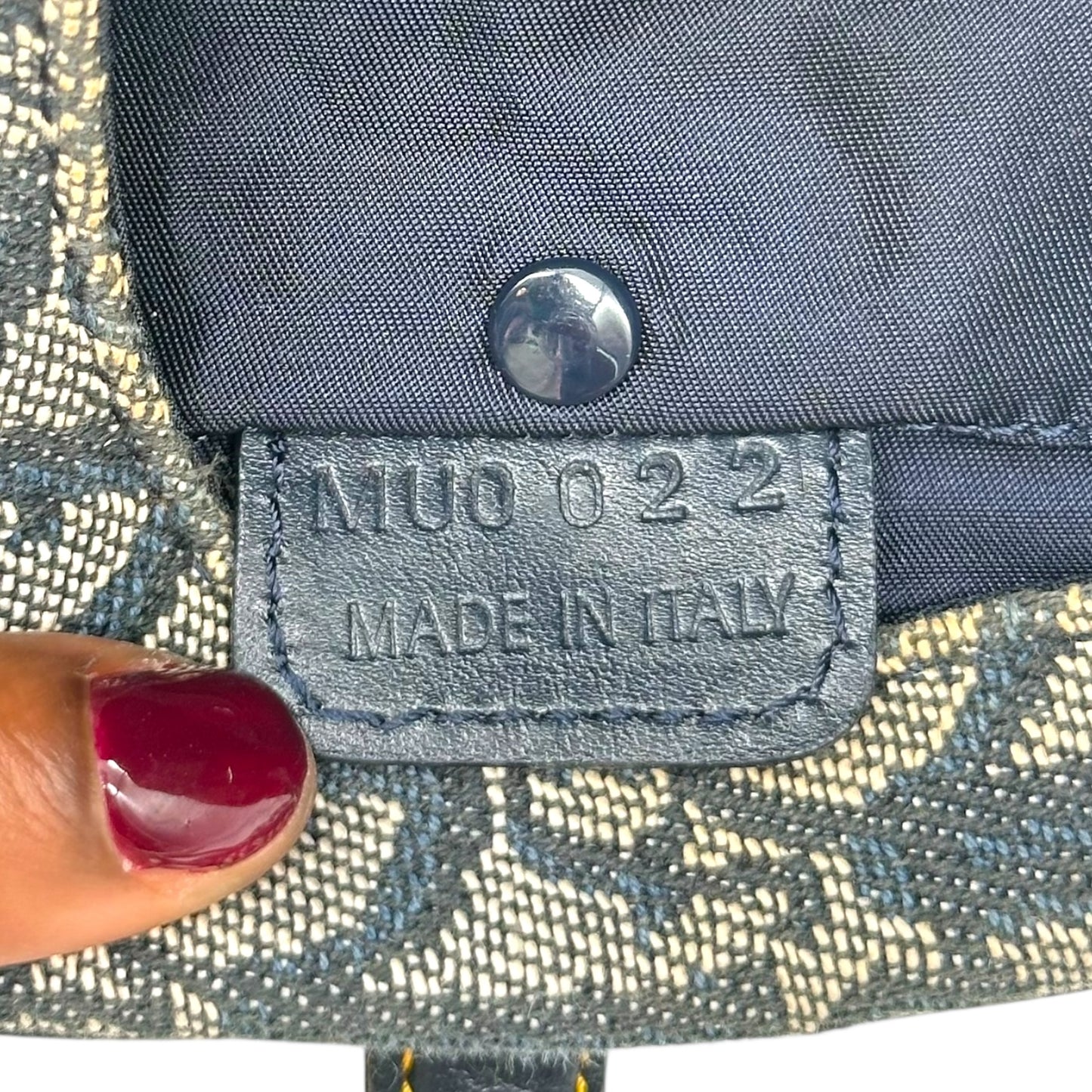 Christian Dior Navy Blue Trotter Monogram Mini Bowler Bag