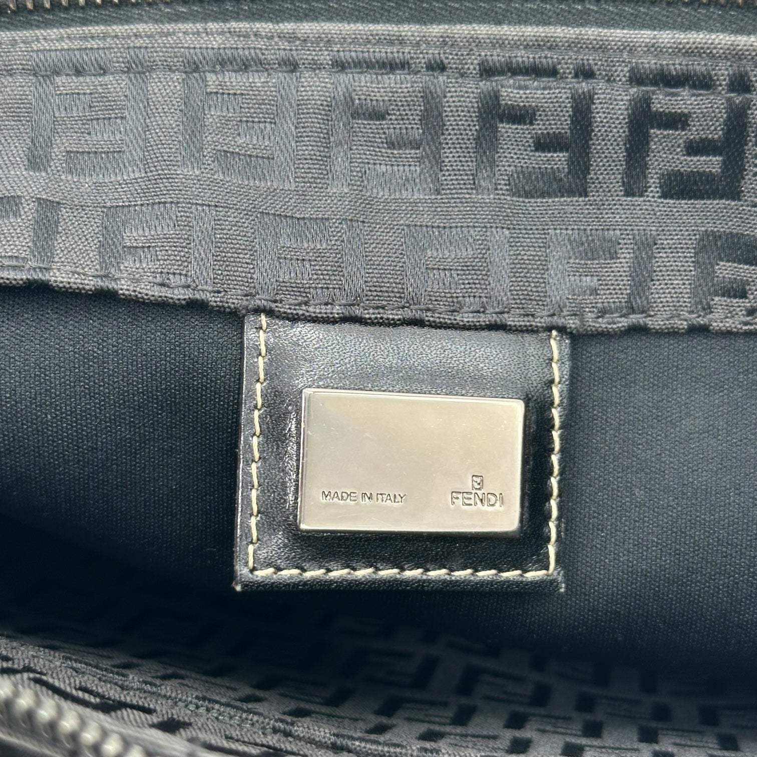 Fendi Black Zucchino Monogram Mini Tote Bag - Outfit Repeater