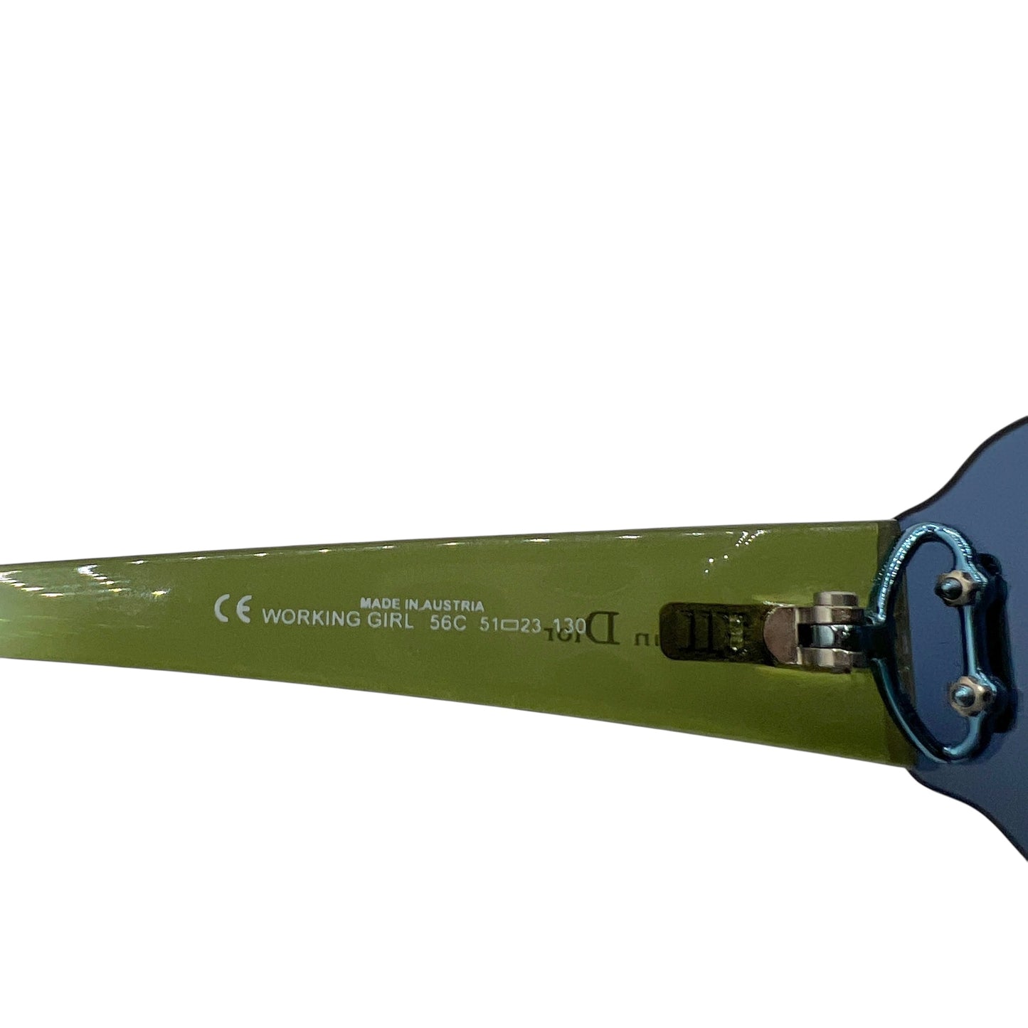 Christian Dior Working Girl Green & Blue Rectangle Sunglasses