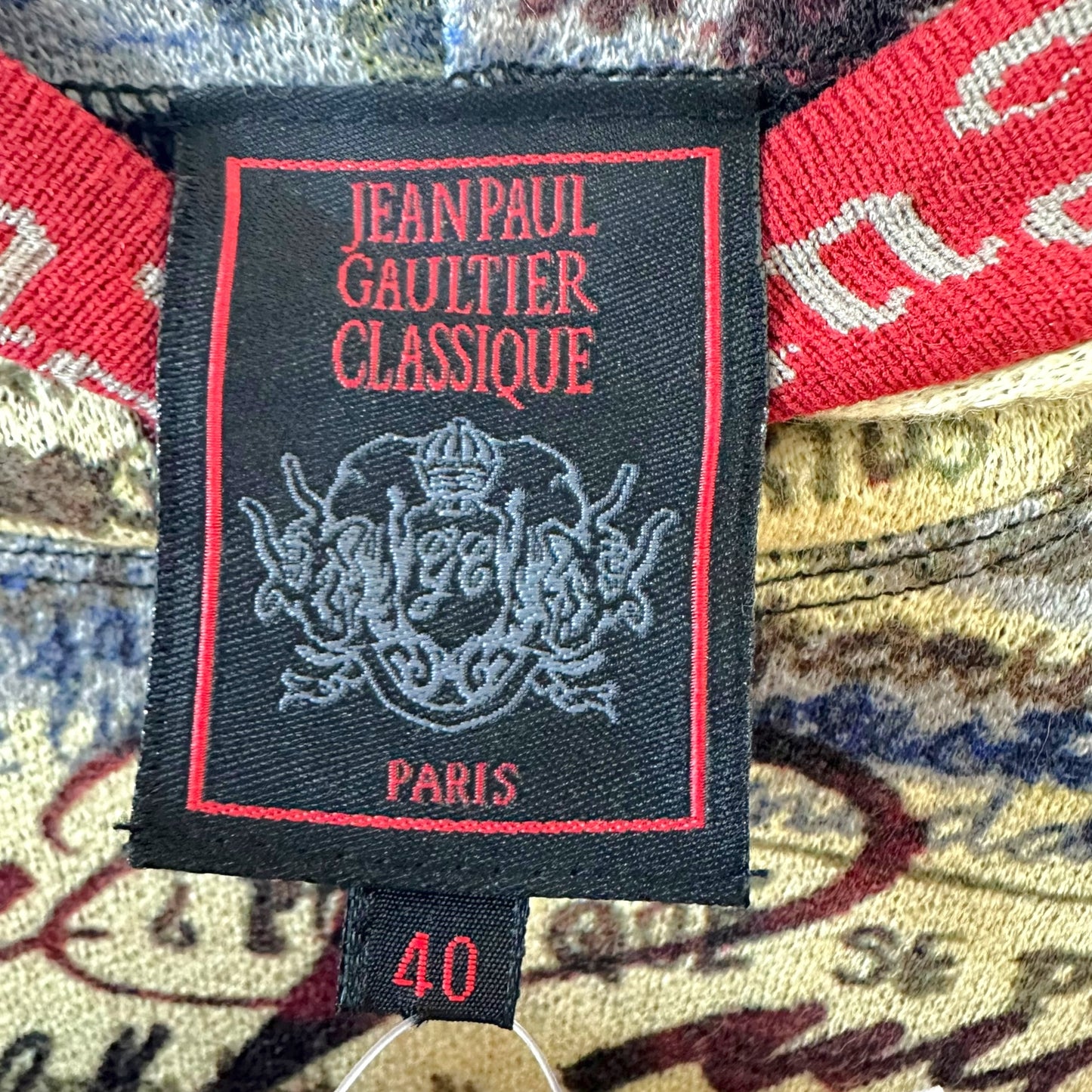 Jean Paul Gaultier Multicolor Logo Knit Hooded Maxi Dress