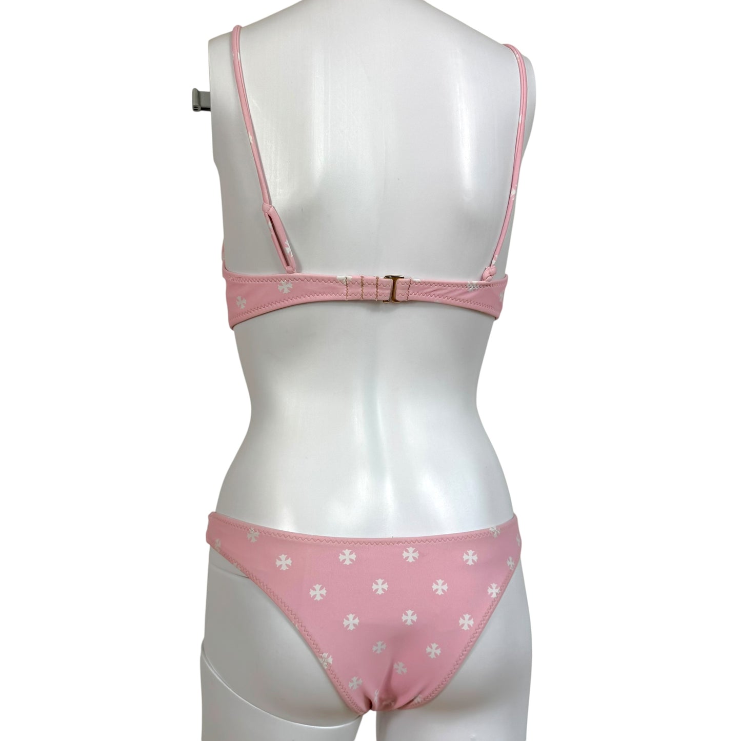 Chrome Hearts Pink Cross Print Bikini Set