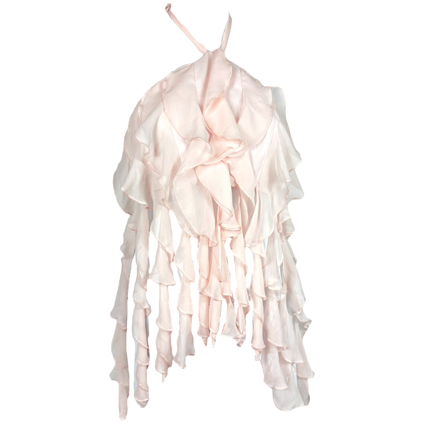 Dana Foley NYC Pink Ruffle Halter Top - Outfit Repeater