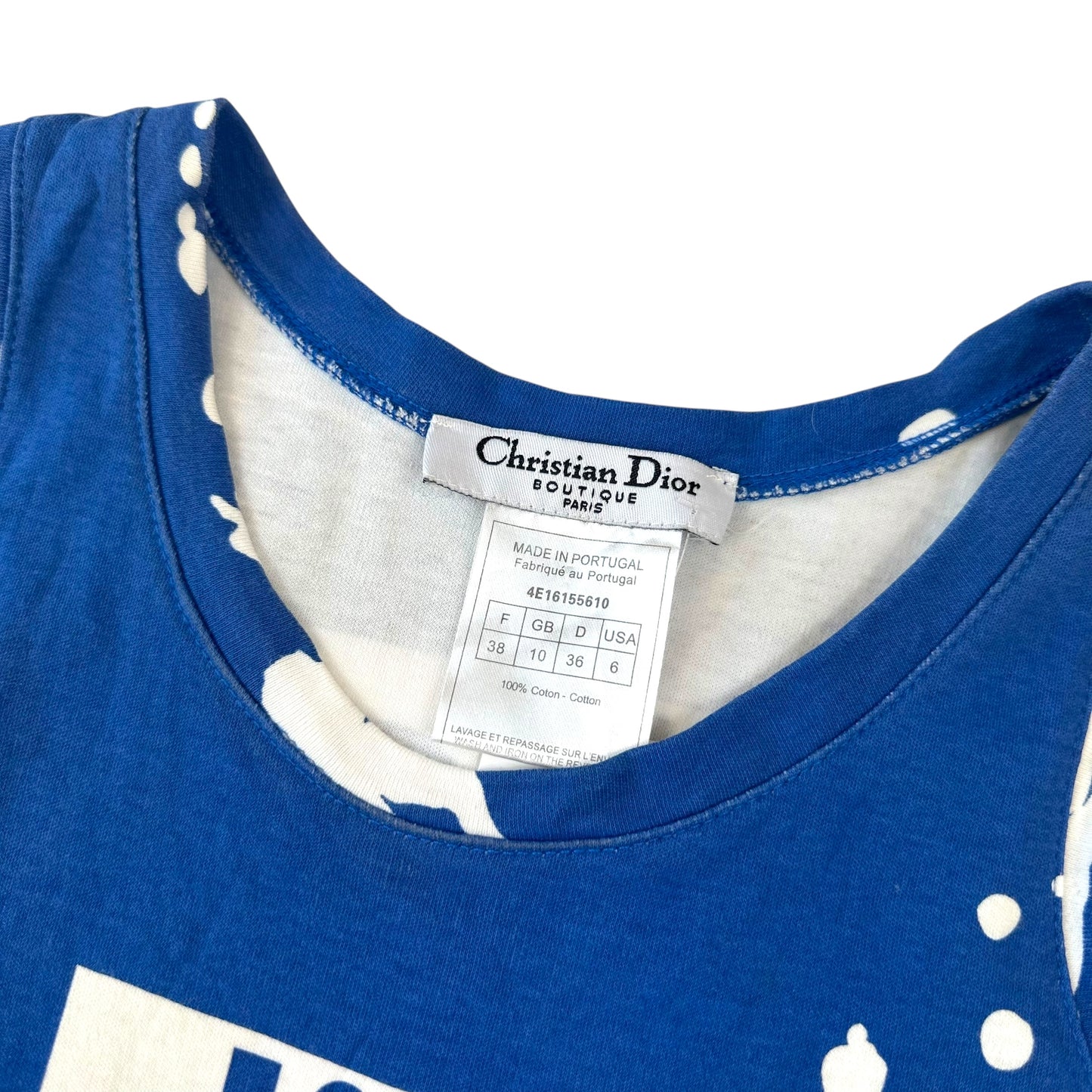 Christian Dior S/S 2004 Blue & White Surf Chick Tank - Outfit Repeater