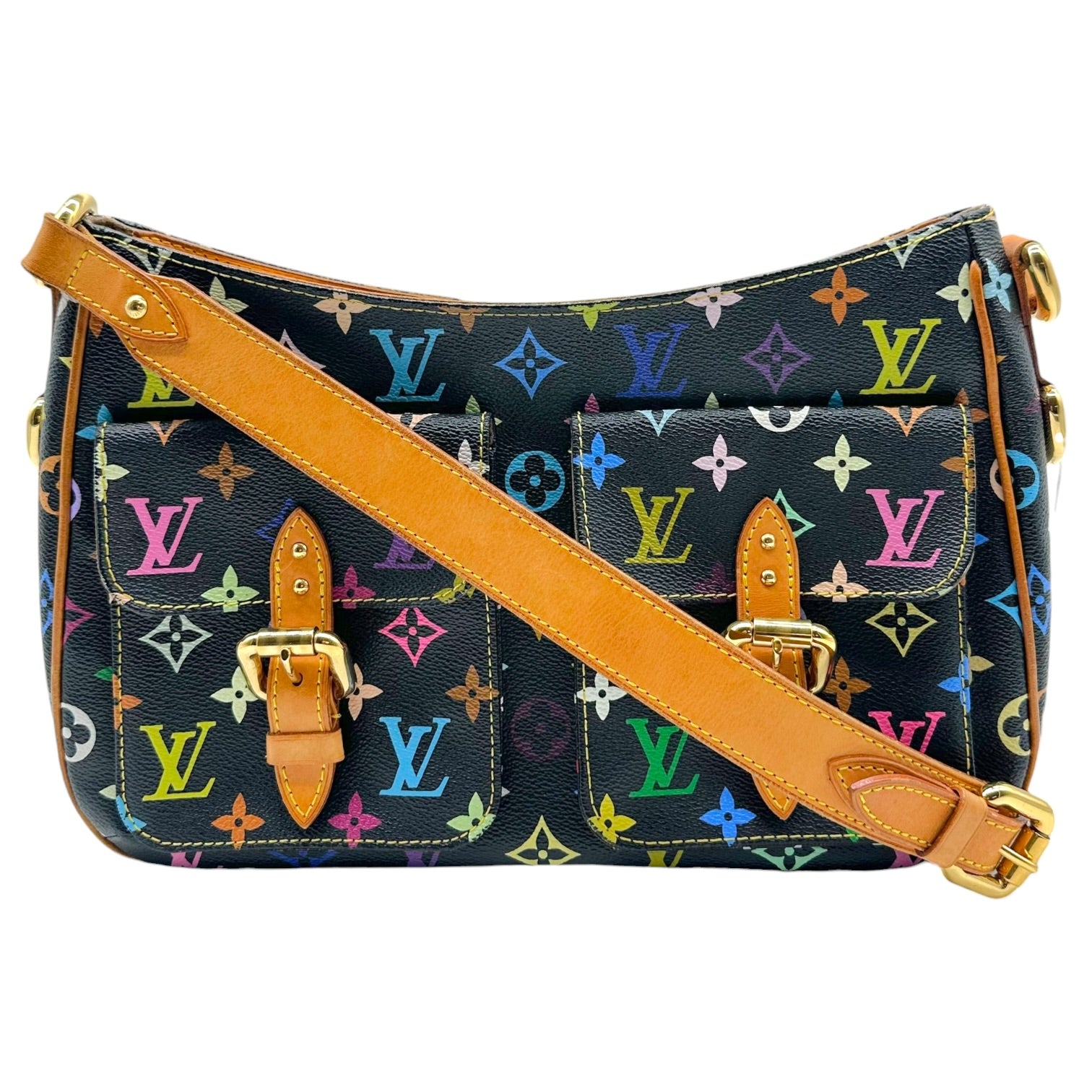 Louis Vuitton Crossbody Bag Black Multicolor Murakami