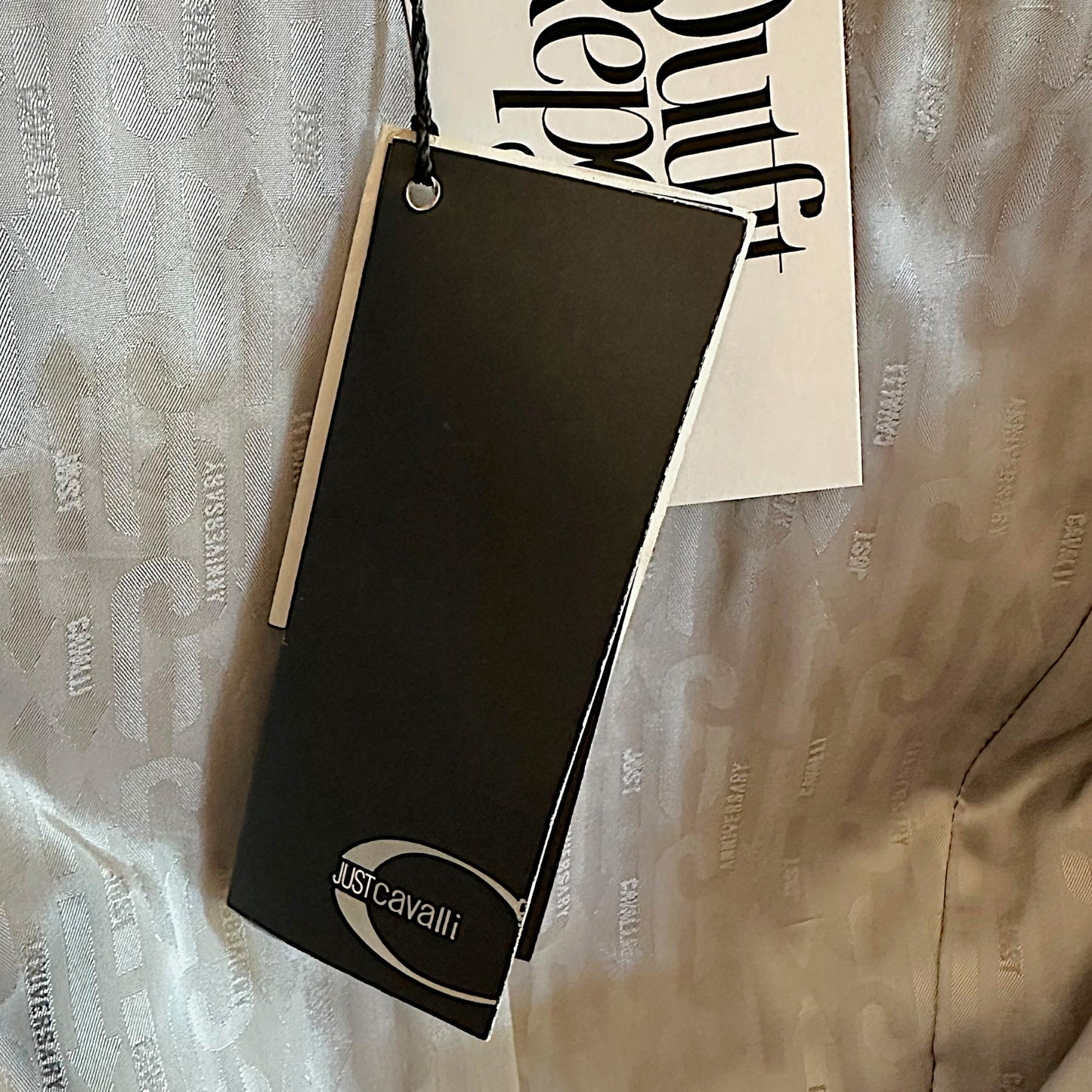 Just Cavalli Roberto Cavalli Metallic Silver & Gray Studded Suede Moto Jacket NEW