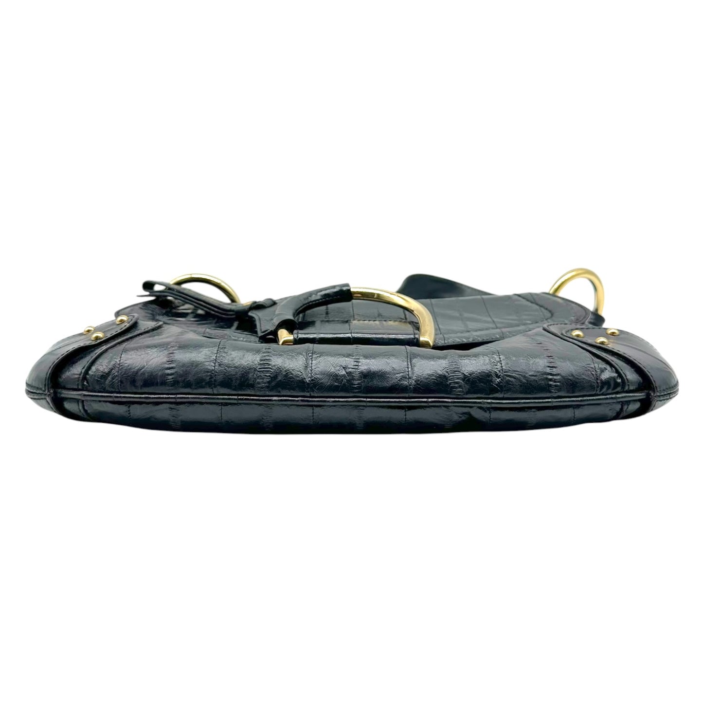 Dolce & Gabbana Black Eel Skin Shoulder Bag