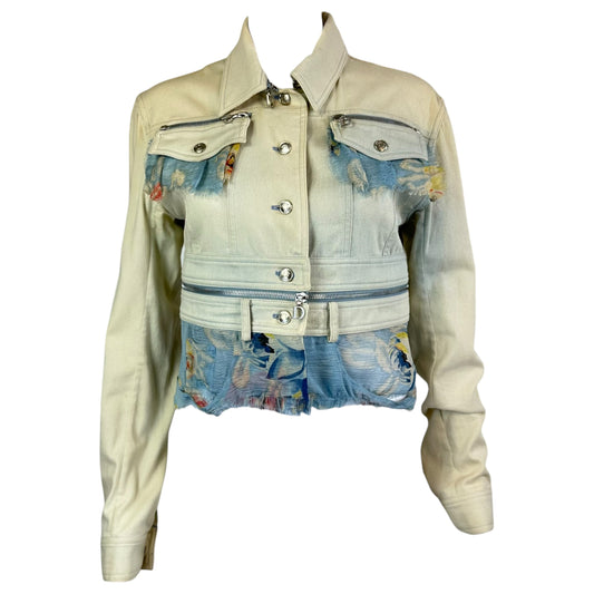 Christian Dior S/S 2001 Silk Trim Denim Cropped Jacket *AS IS*