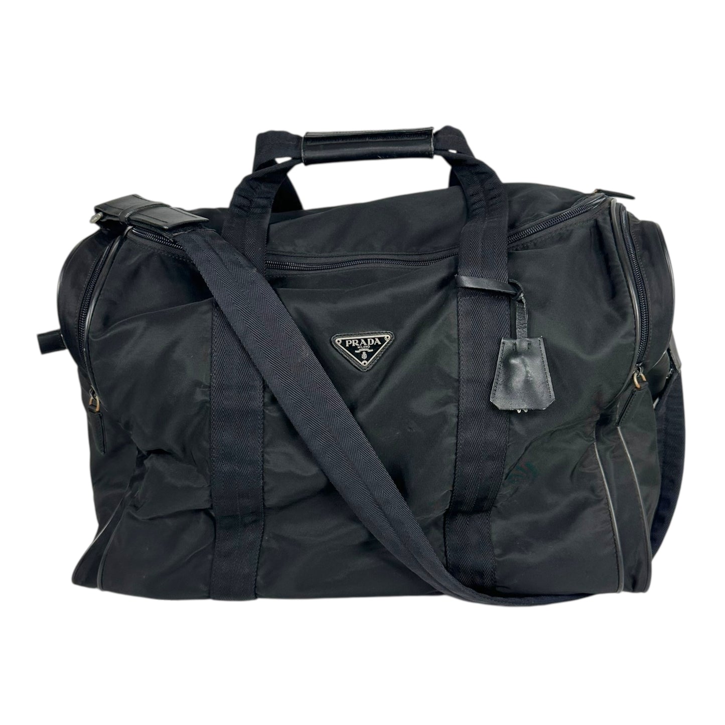 Prada Black Nylon Weekender 2-Way Duffle Bag - Outfit Repeater