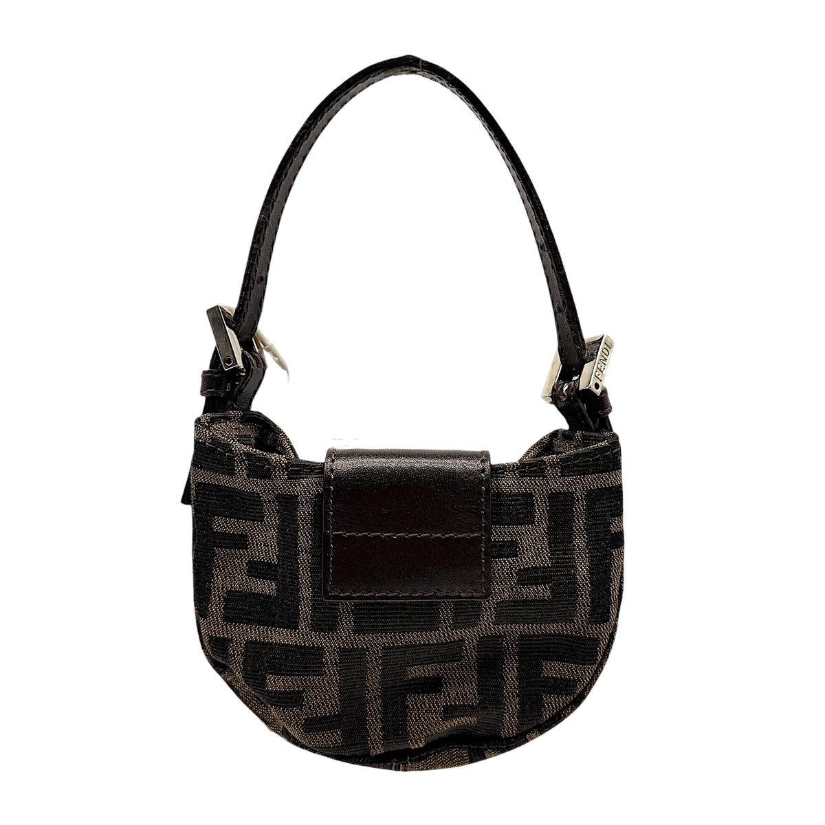 Fendi Micro Croissant Handbag Brown Zucca Monogram