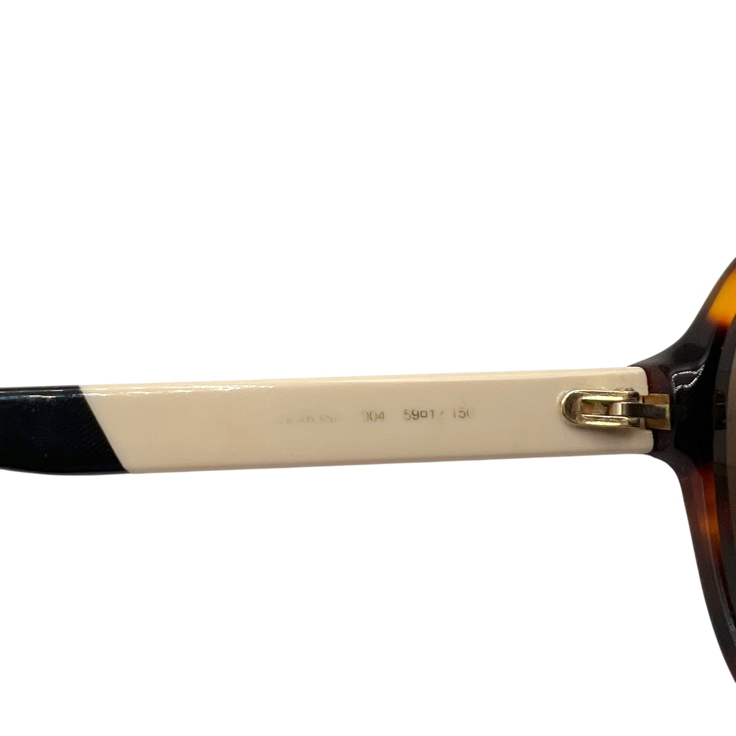 Gucci Tortoise & White Monogram Side Oversized Aviator Sunglasses w/ Case