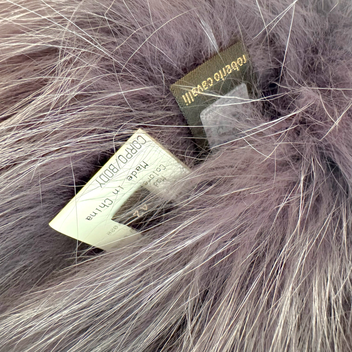 Roberto Cavalli Purple Fox Fur Hooded Sleeveless Vest