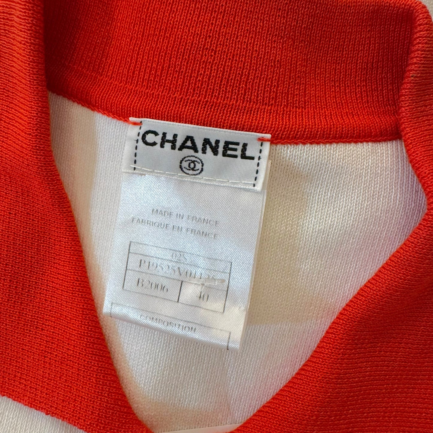Chanel Sport S/S 2002 Red & White Zip Up Knit Polo - Outfit Repeater