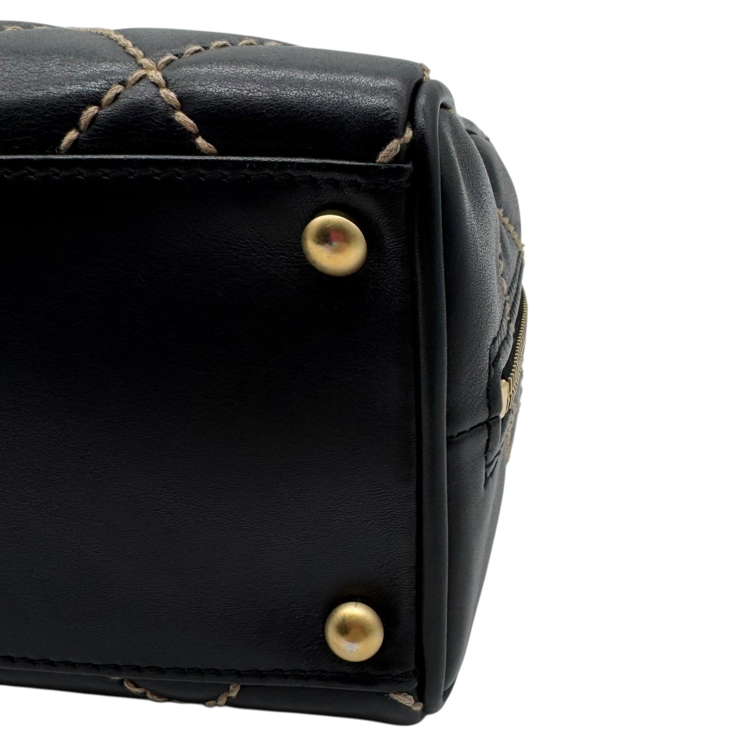 Chanel Black Wild Stitch Surpique Bowler Bag 2003-04 - Outfit Repeater