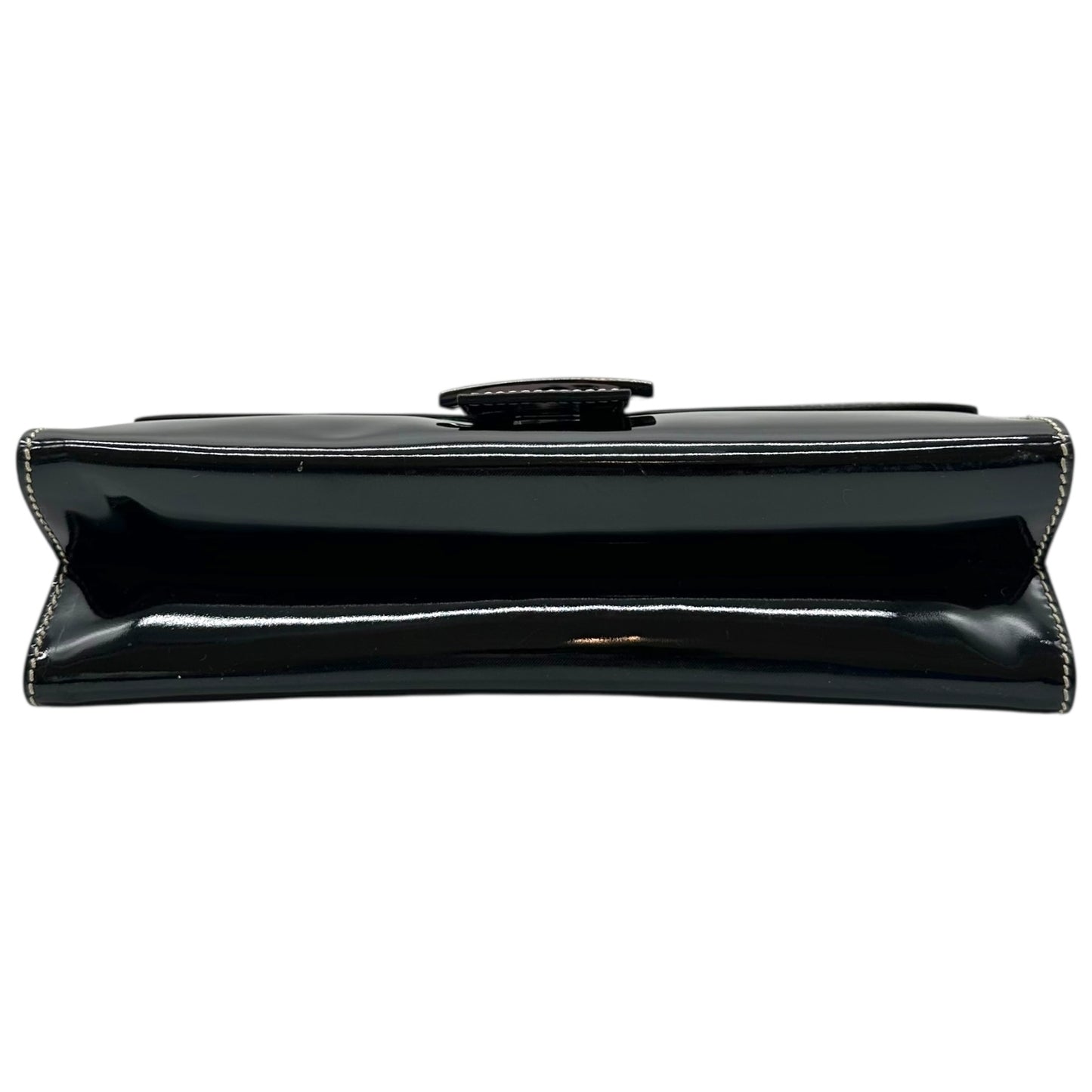 Fendi Black Patent Leather Structured Baguette Bag - Outfit Repeater