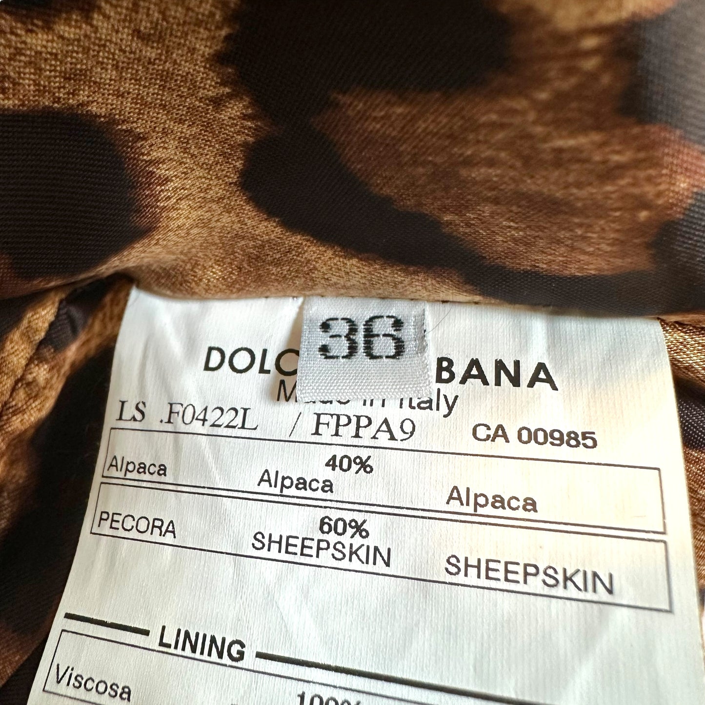 Dolce & Gabbana Black Sheep Fur & Leather Jacket