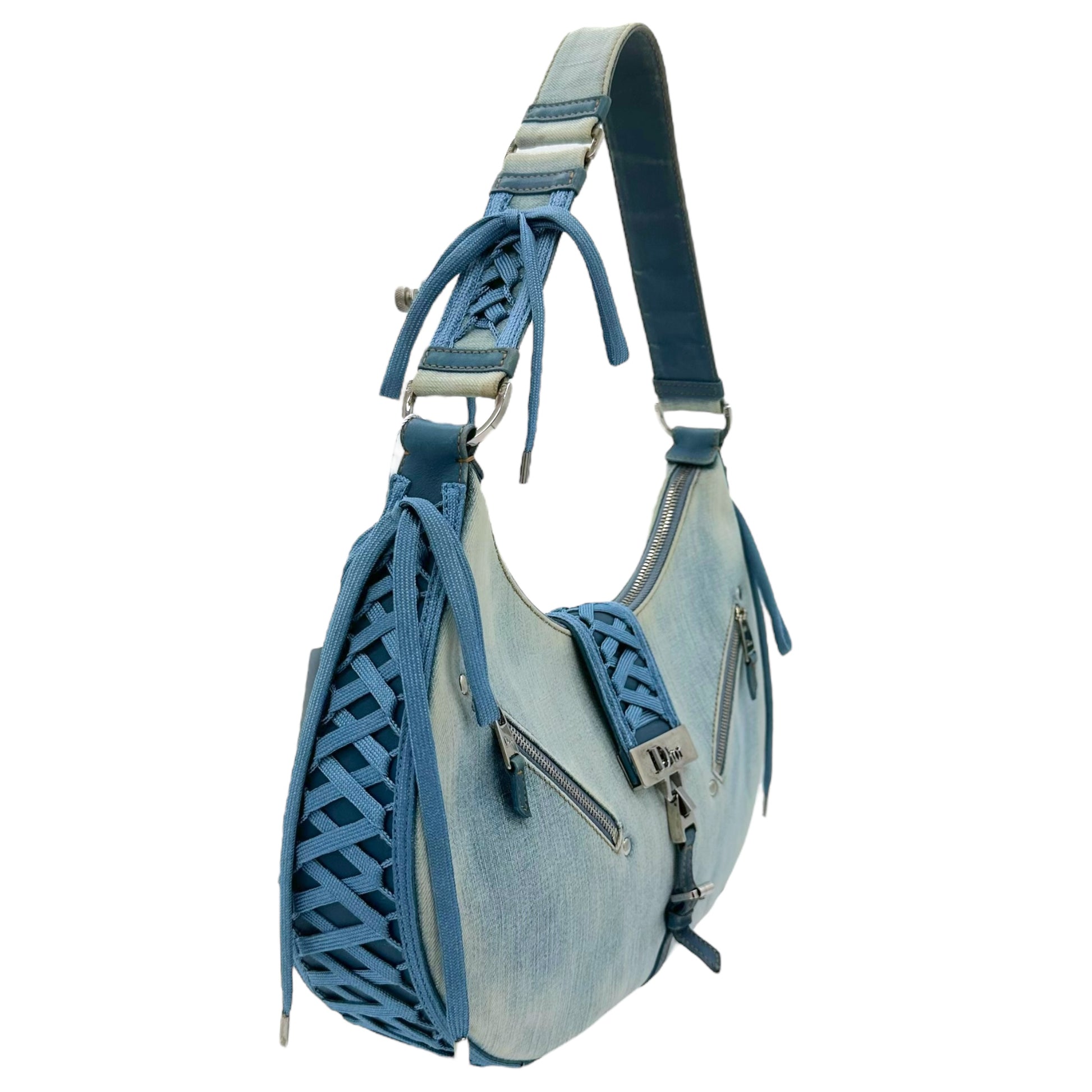 Christian Dior Light Wash Denim Admit It Shoulder Bag - Outfit Repeater