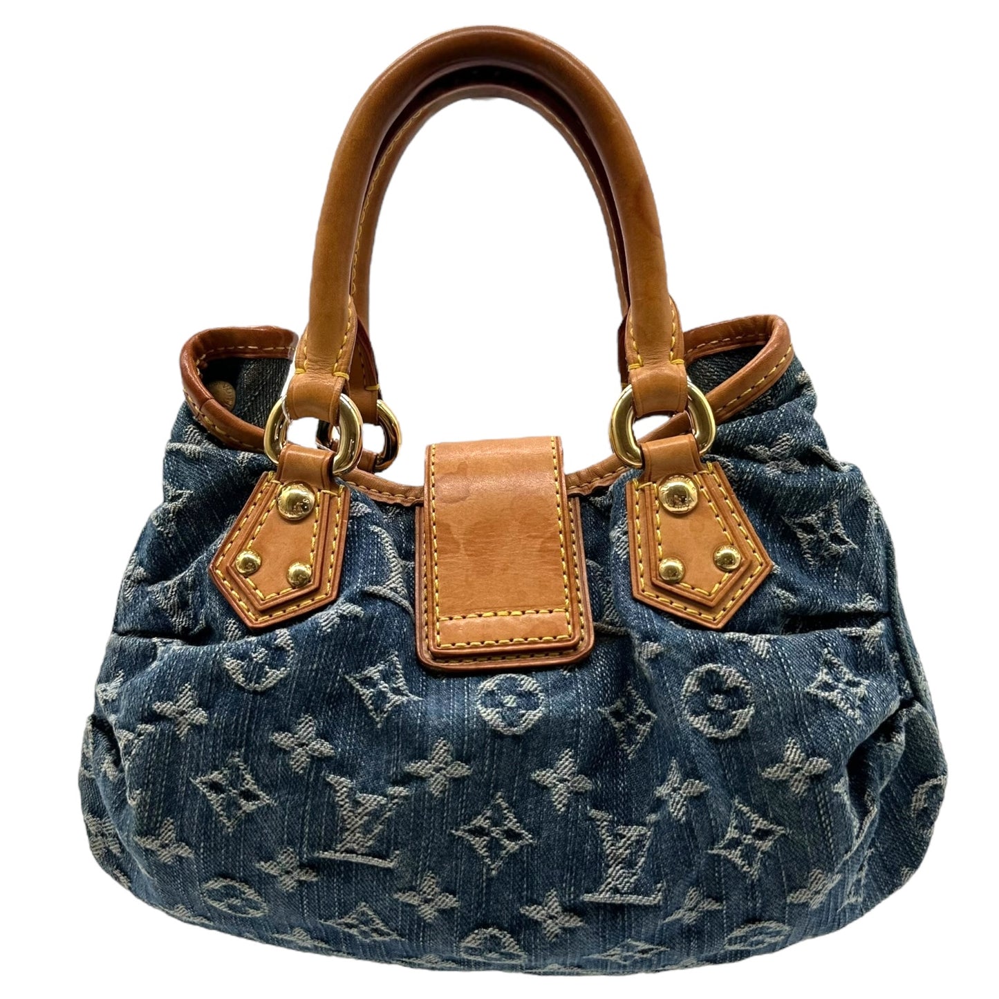 Louis Vuitton Blue Denim Mini Pleaty Bag
