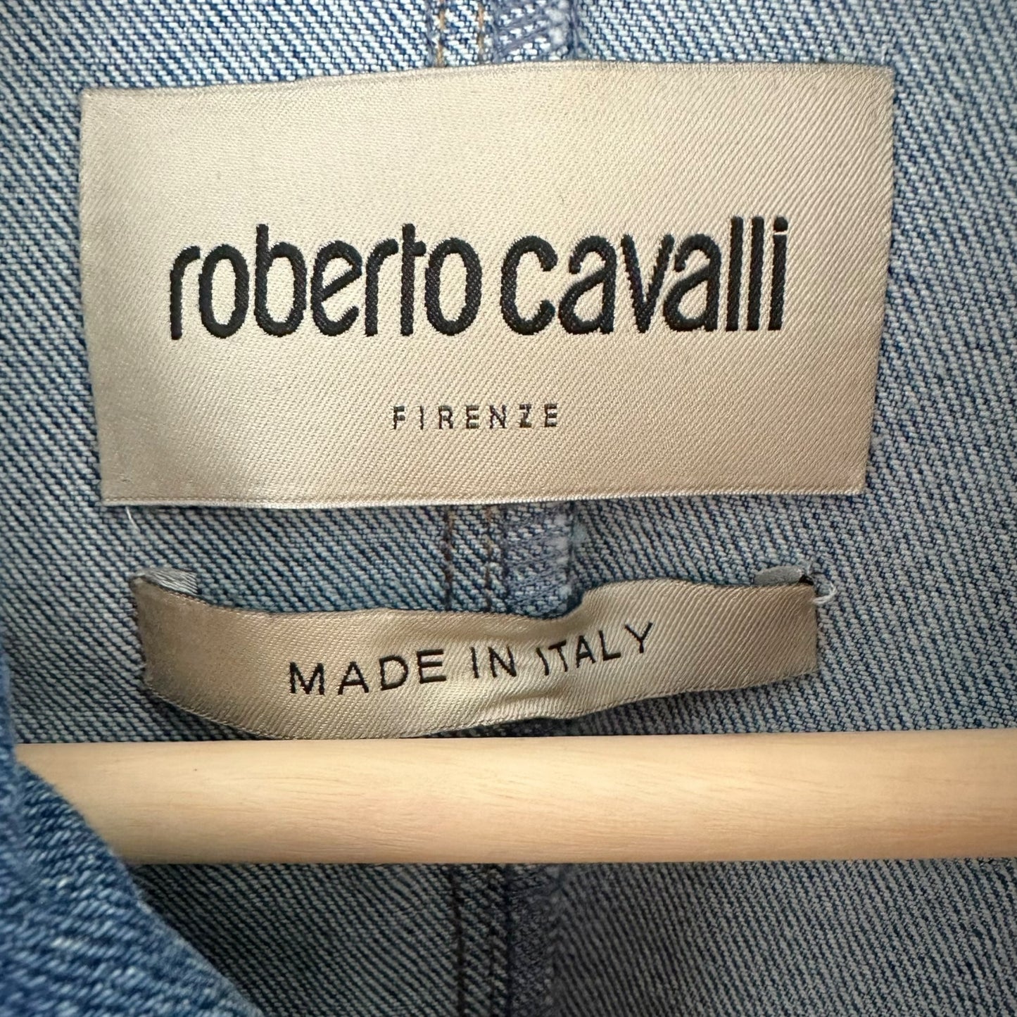 Roberto Cavalli Denim Jacket w/ Fringe Back - Outfit Repeater