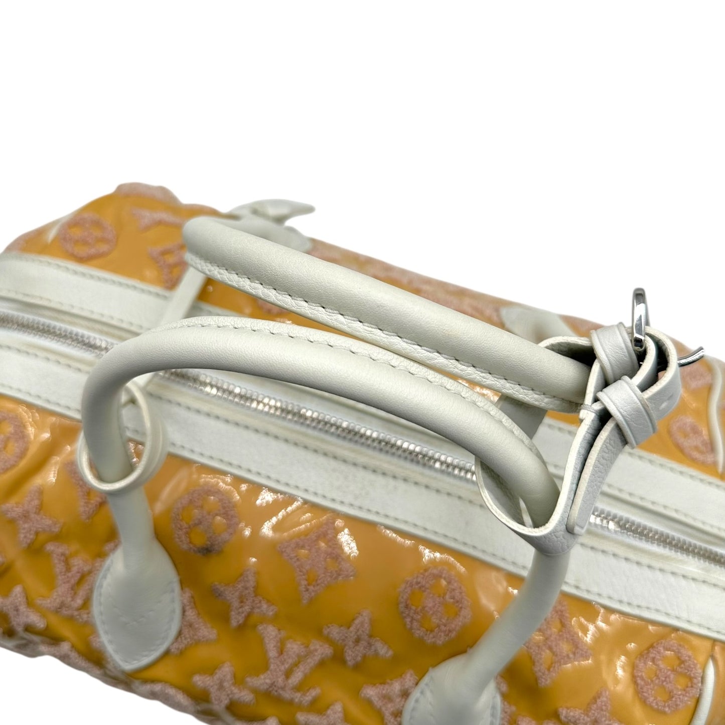 Louis Vuitton Yellow Leather & Terry Monogram Round Speedy 30 Bag